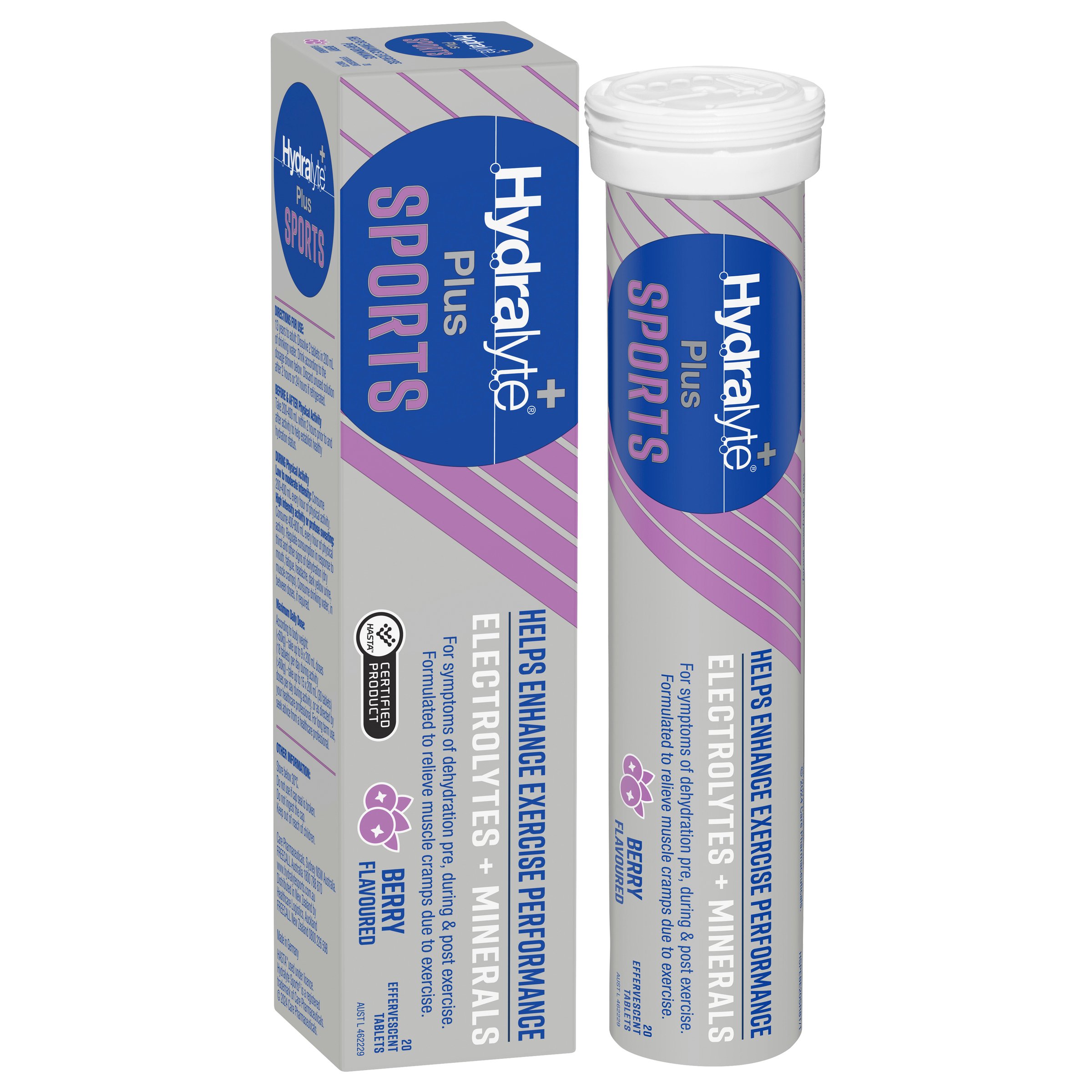 Hydralyte Plus Sports Effervescent Berry 20 tablets - Image 14