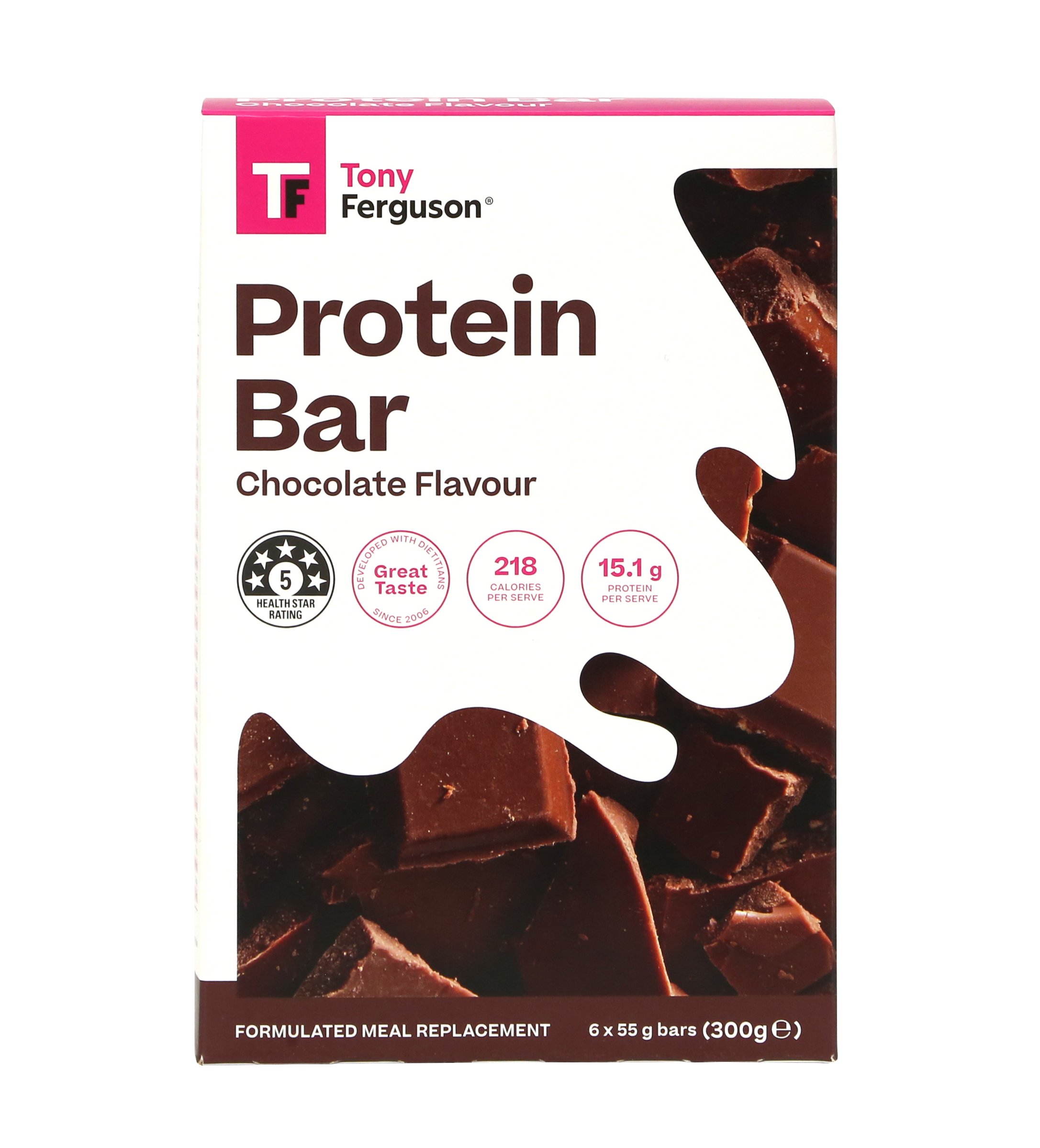 Tony Ferguson Protein Meal Replacement Chocolate Bar 6 pack - Image 1