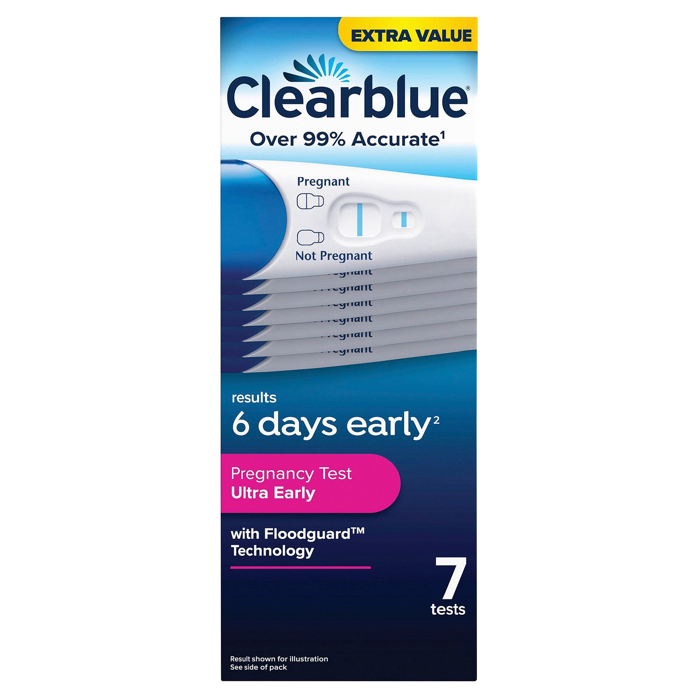 Clearblue Ultra Early Pregnancy Test Value Pack 7 pack - Image 1