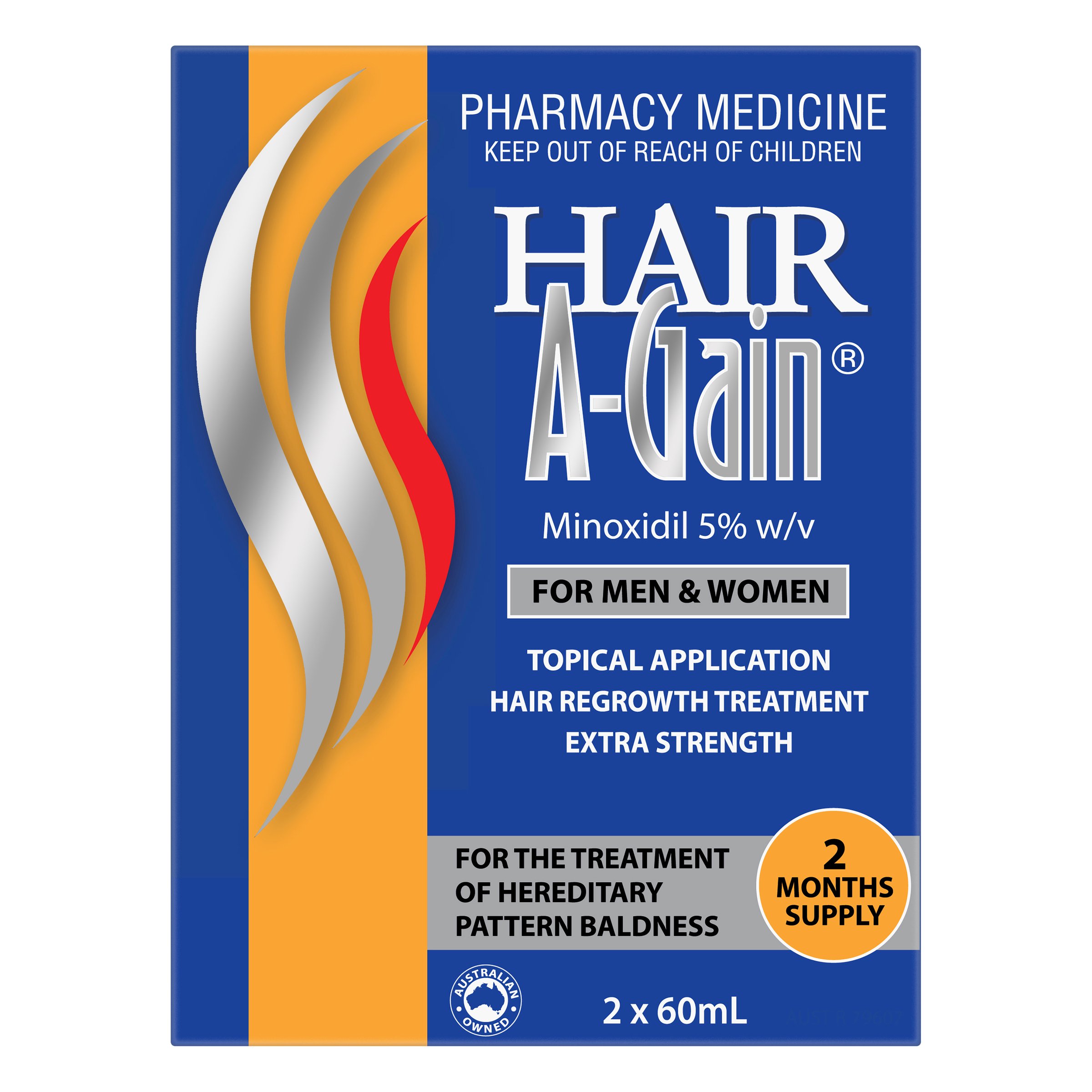 Hair A-Gain 5% 60ml - 2 pack - Image 1