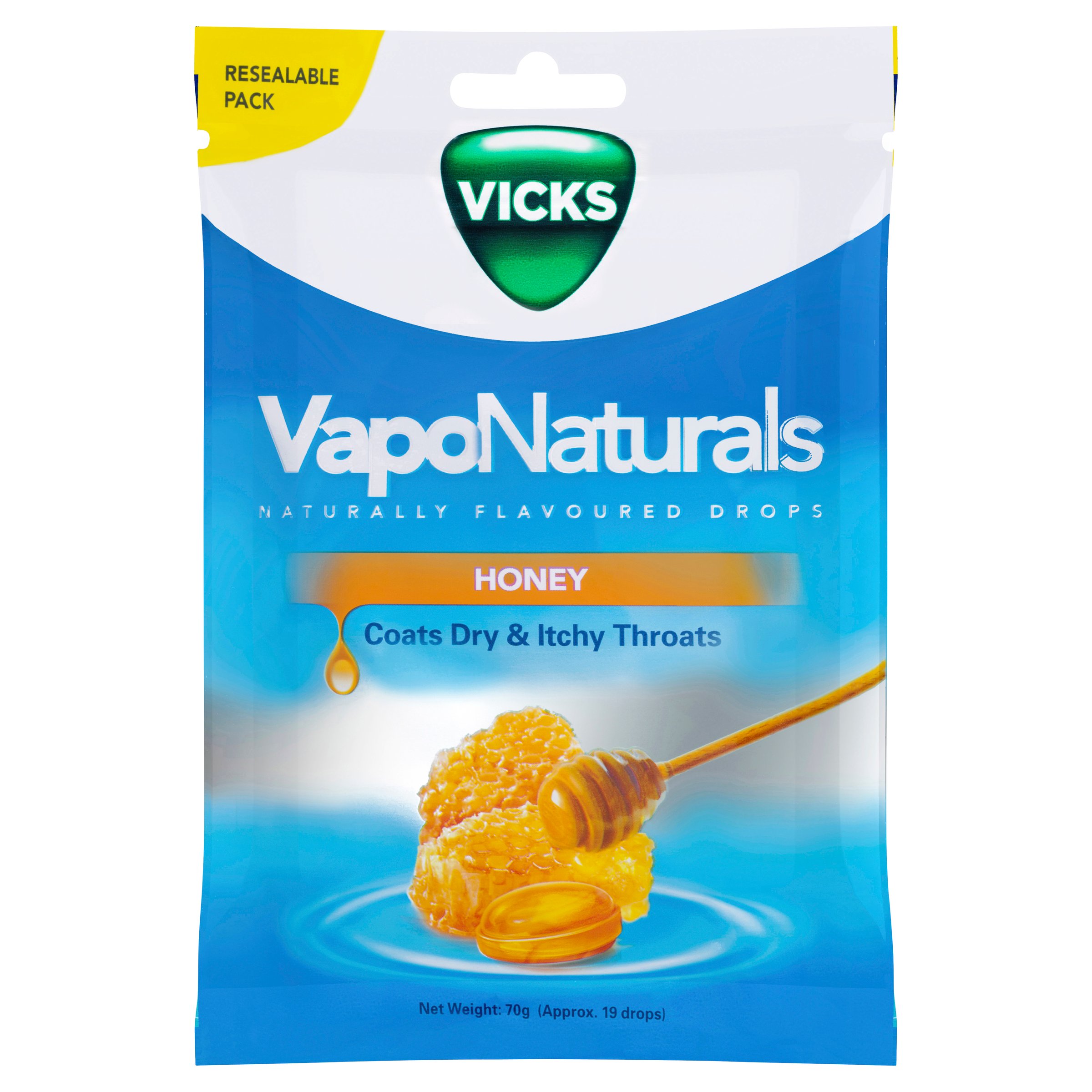 Vicks VapoNaturals Honey Drops 19 lozenges - Image 1
