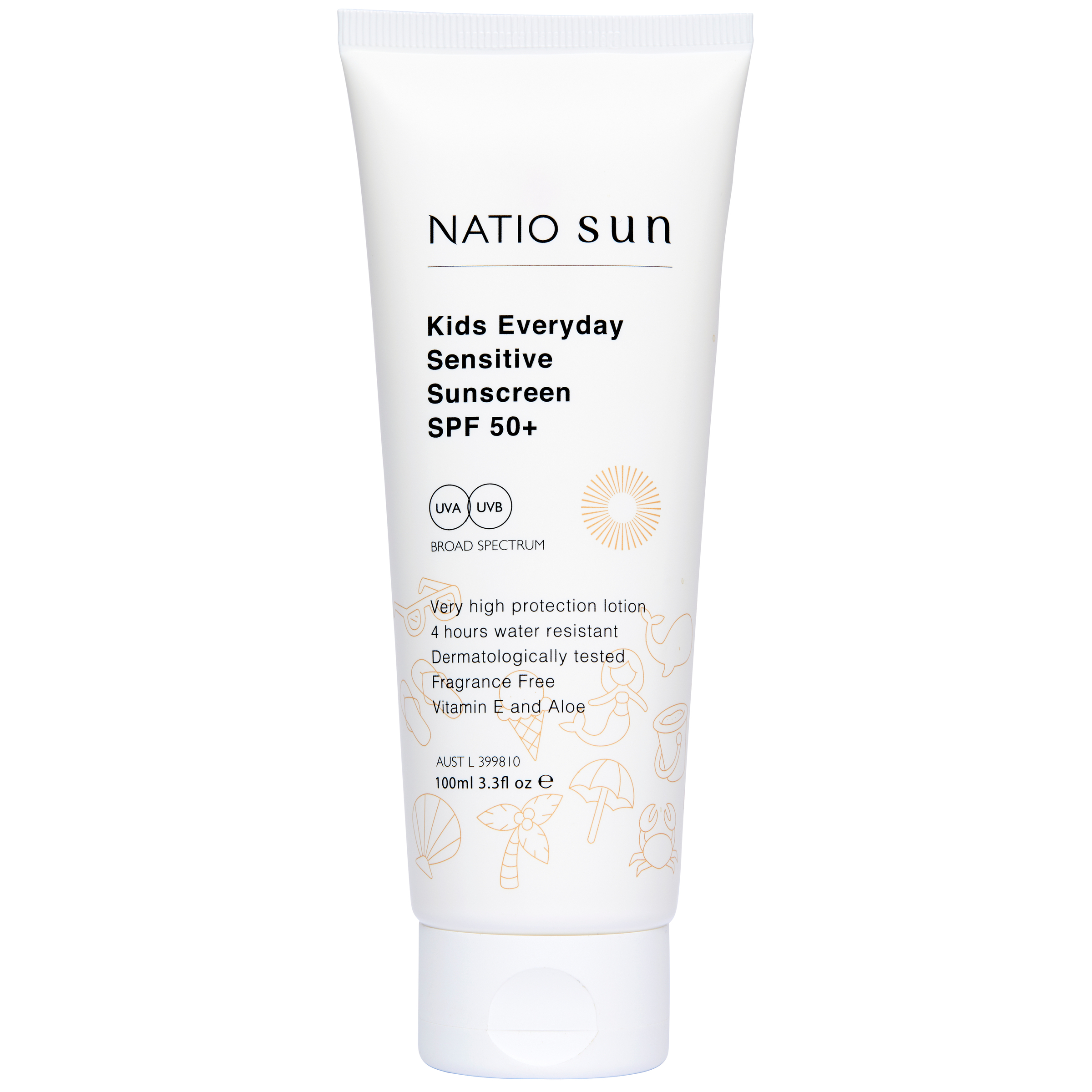 Natio Kids Everyday Sensitive Sunscreen SPF 50+ (Tube) 100 ml - Image 1
