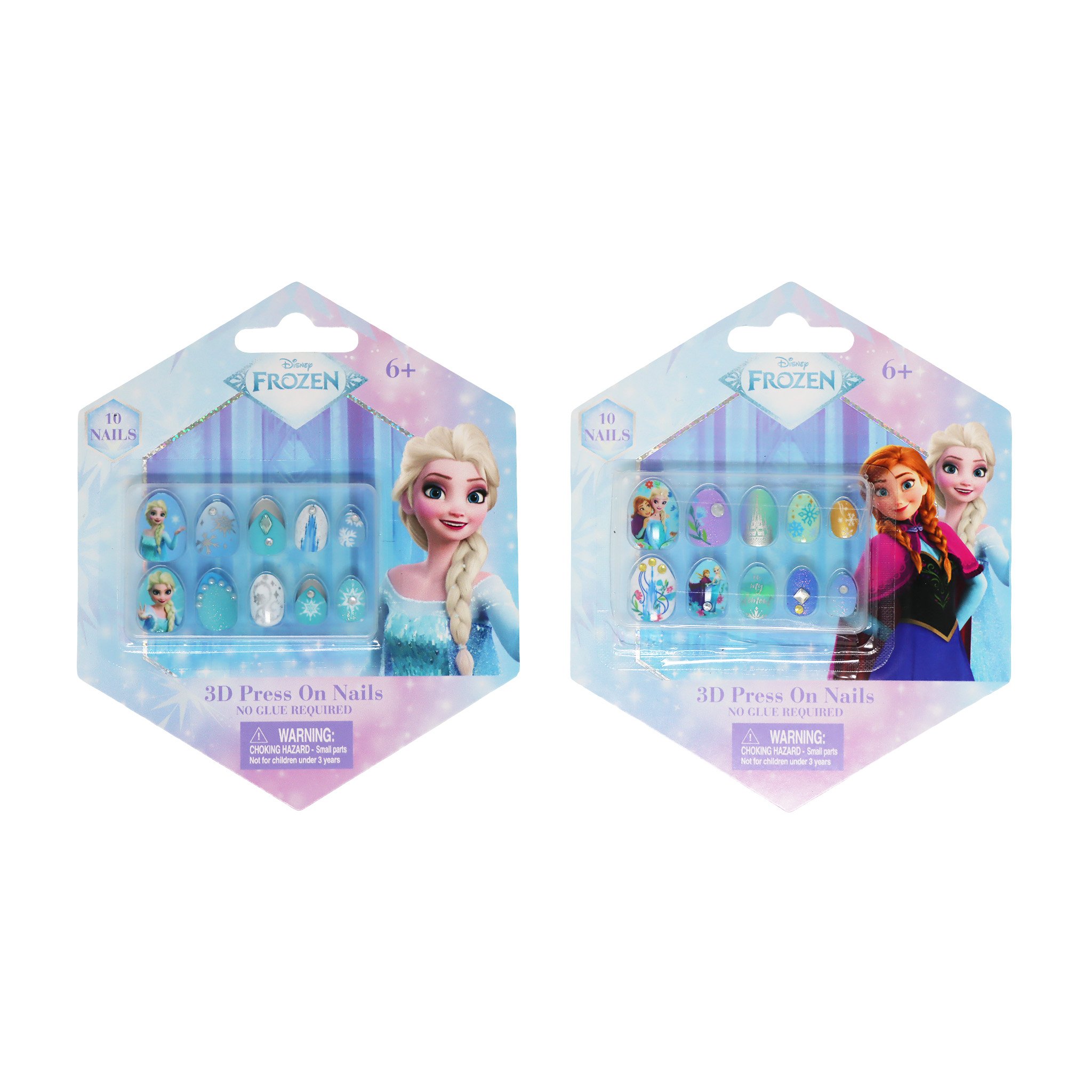 Disney Frozen 3D Press On Nails Assorted 1 each - Image 1