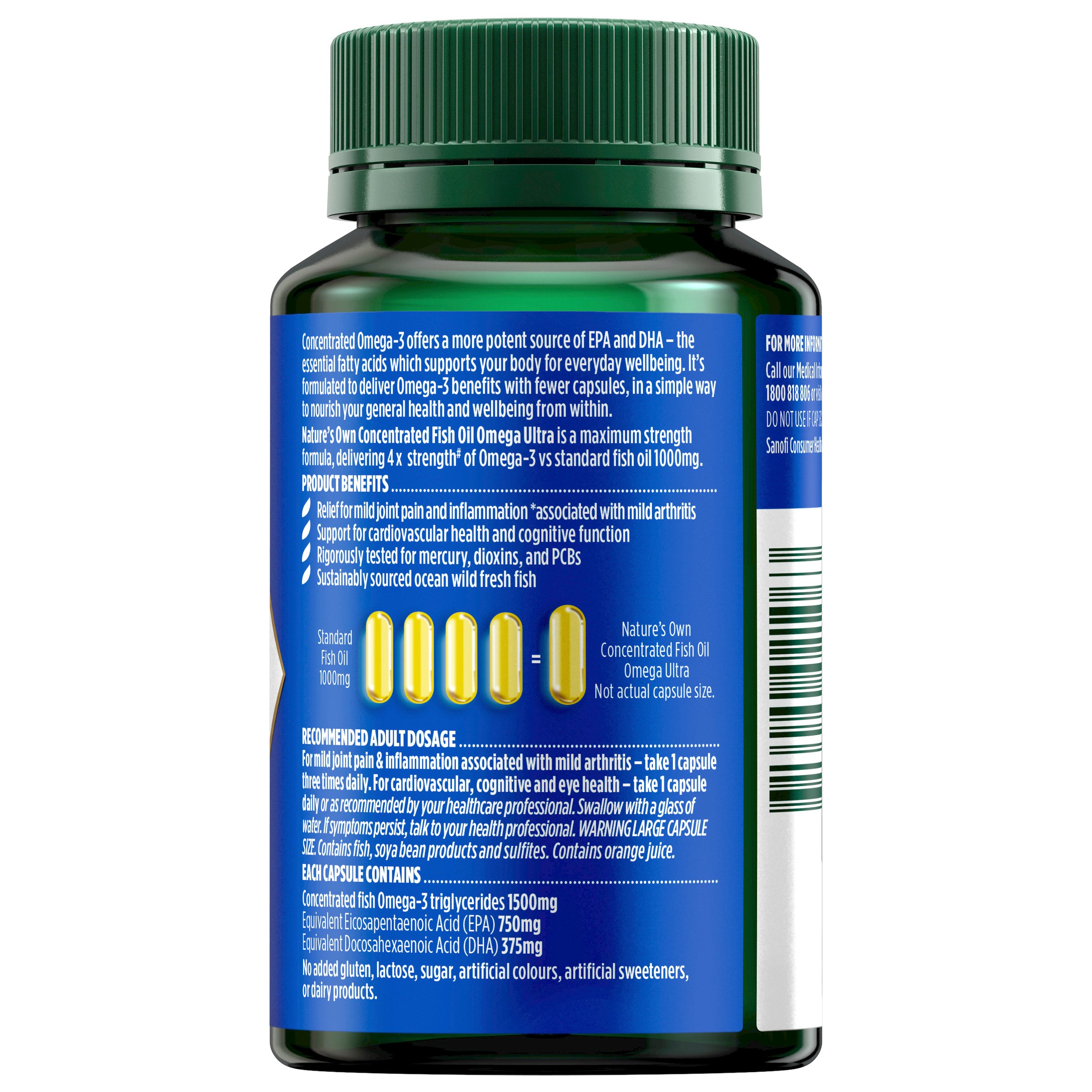 Nature's Own Ultra High/Max Strength Omega 40 soft gel capsules - Image 2
