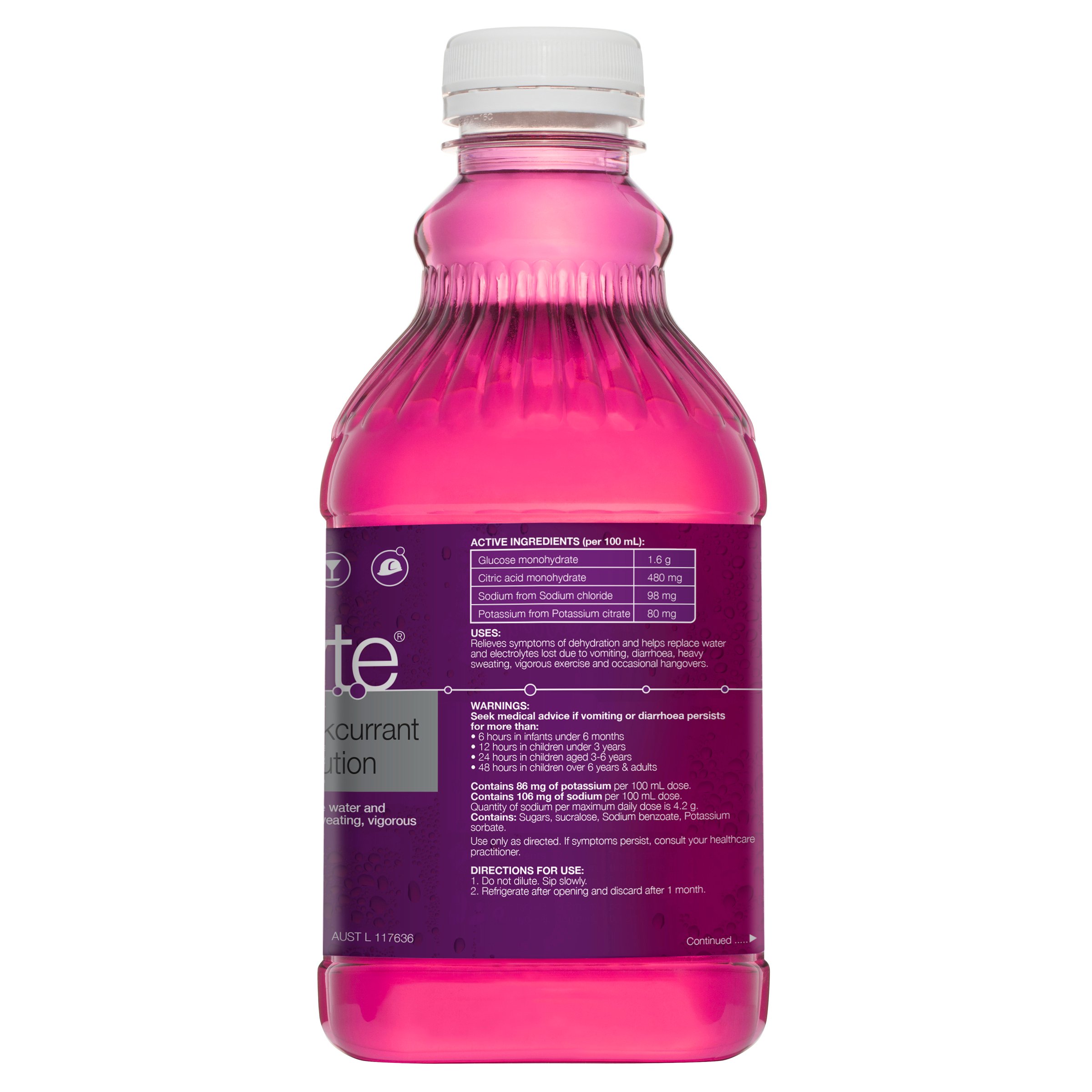 Hydralyte Ready to Use Liquid Apple/Blackcurrant Flavoured 1 litre - Image 2