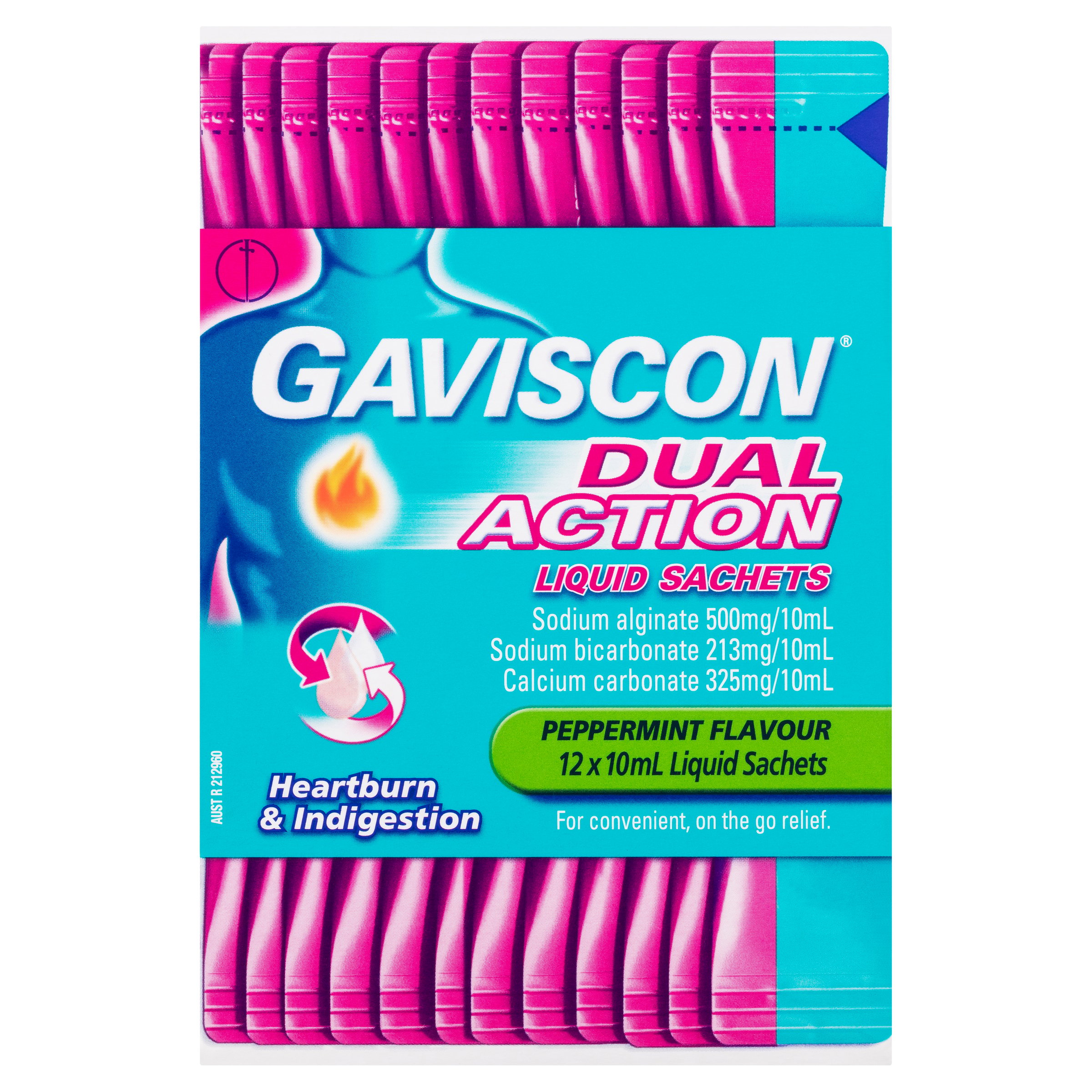 Gaviscon Dual Action Liquid Sachets 10ml - 12 pack - Image 1