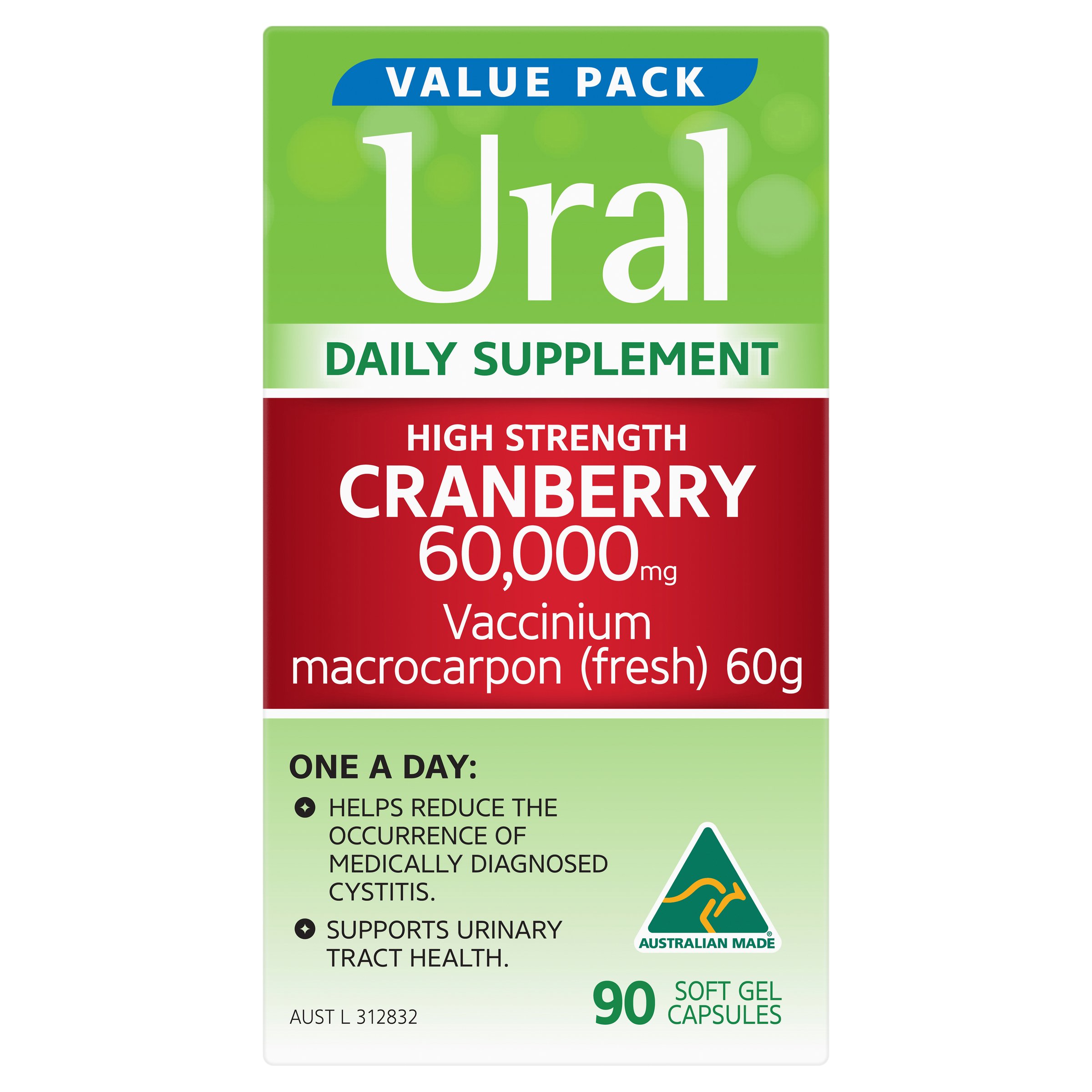 Ural High Strength Daily Cranberry 90 capsules - Image 1