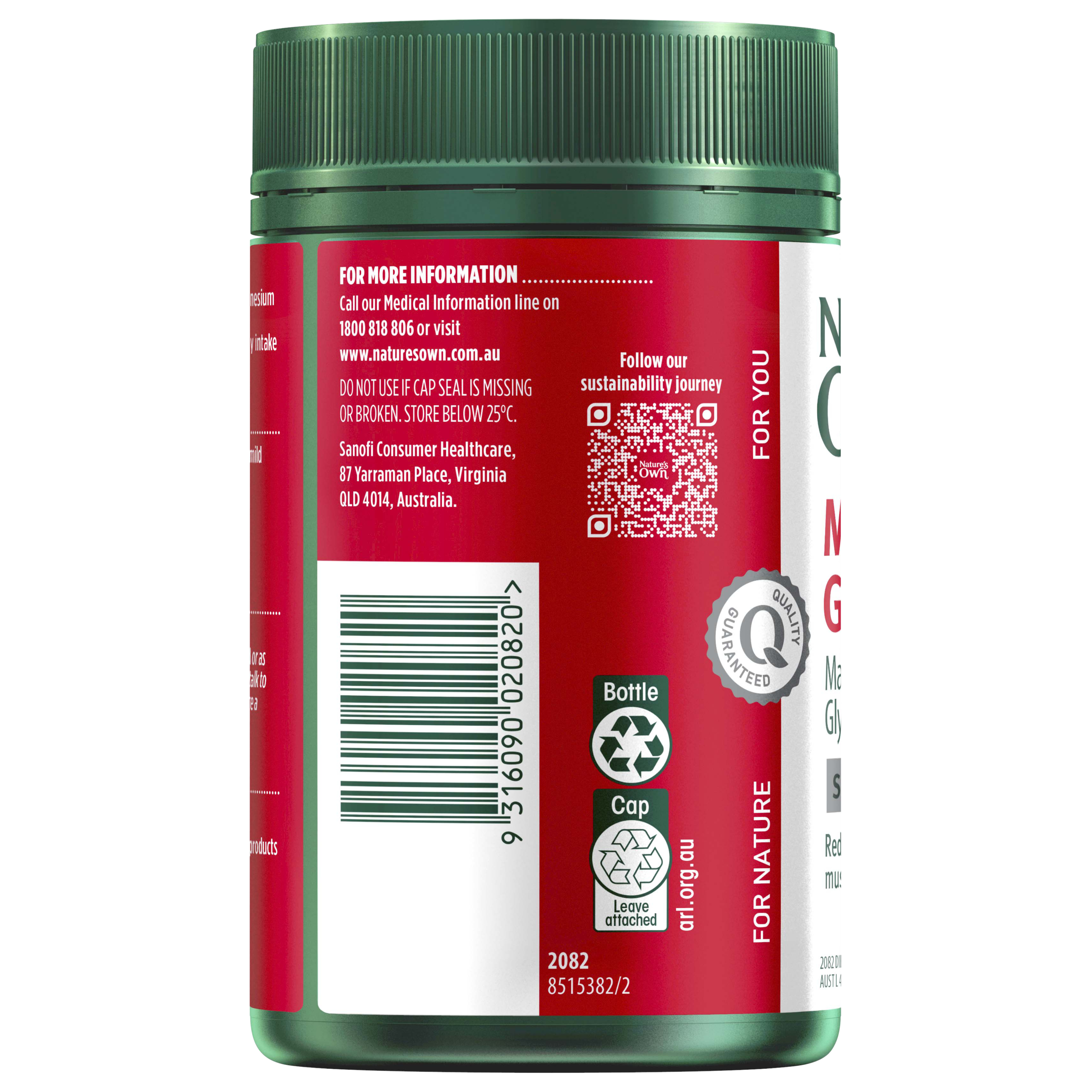 Nature's Own Magnesium Glycinate 1150mg - 200 tablets - Image 3