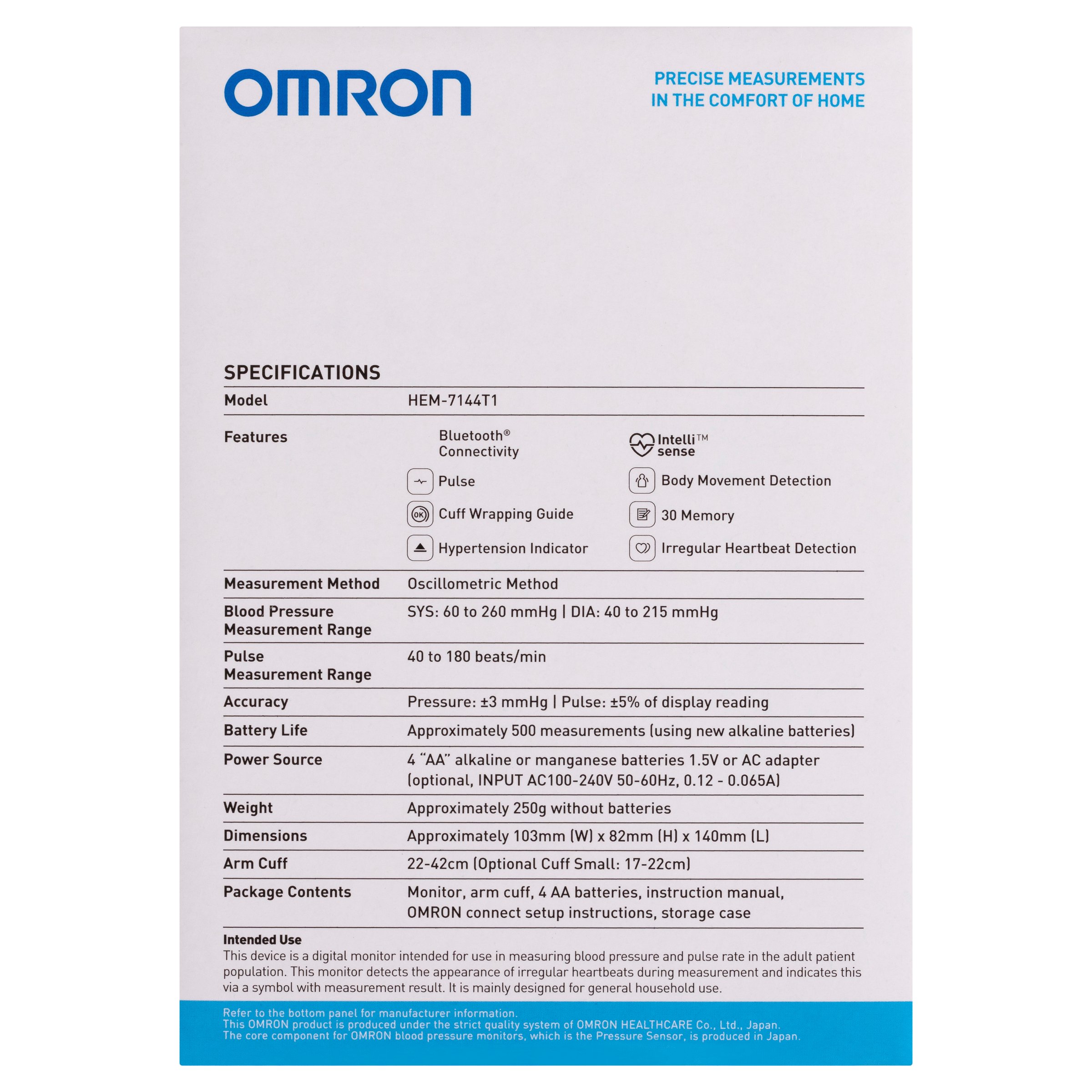 Omron HEM 7144TI Blood Pressure Monitor - Standard M-L Cuff - 1 each - Image 4