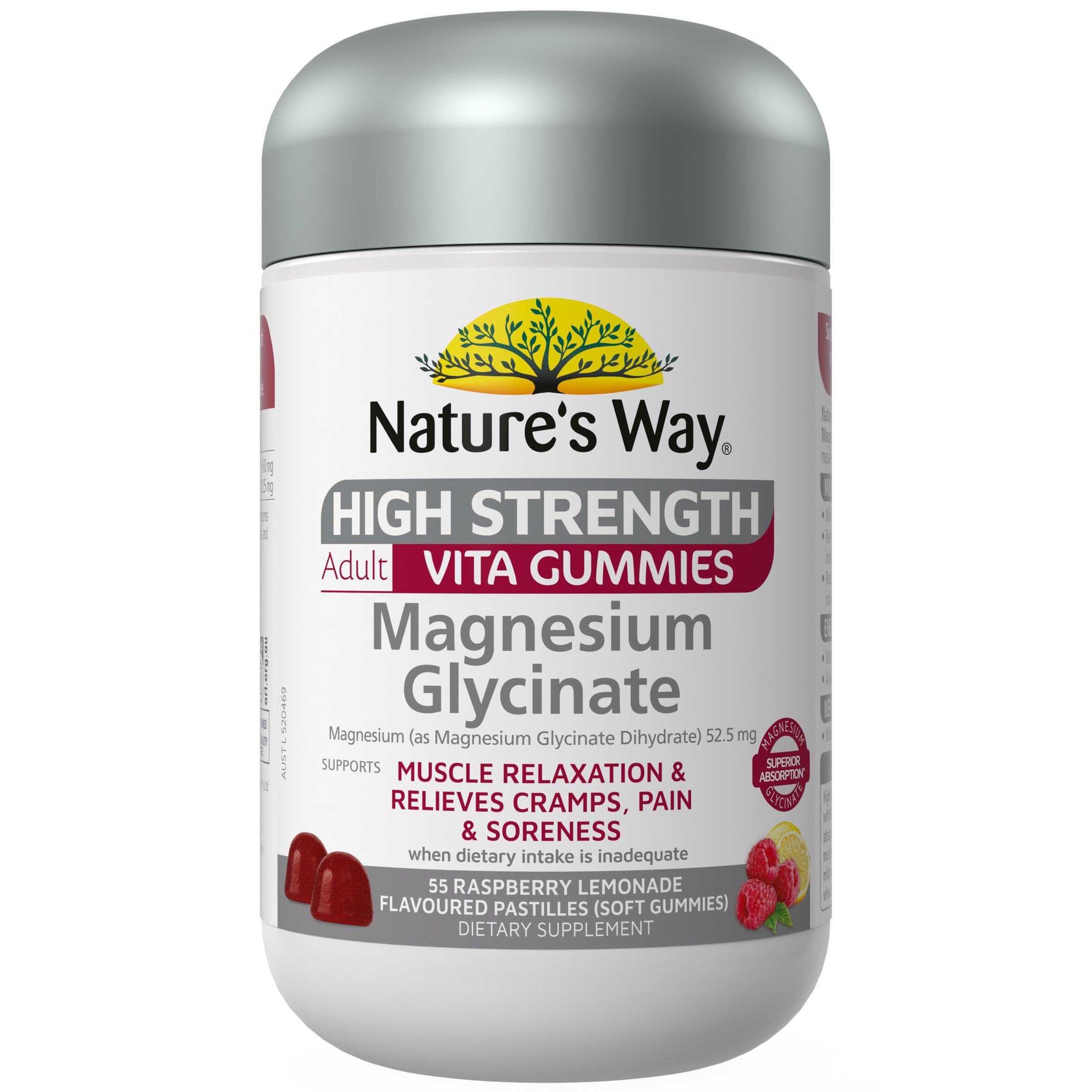 Nature's Way HS Advg Magnesium Glycinate 55 pastilles - Image 1