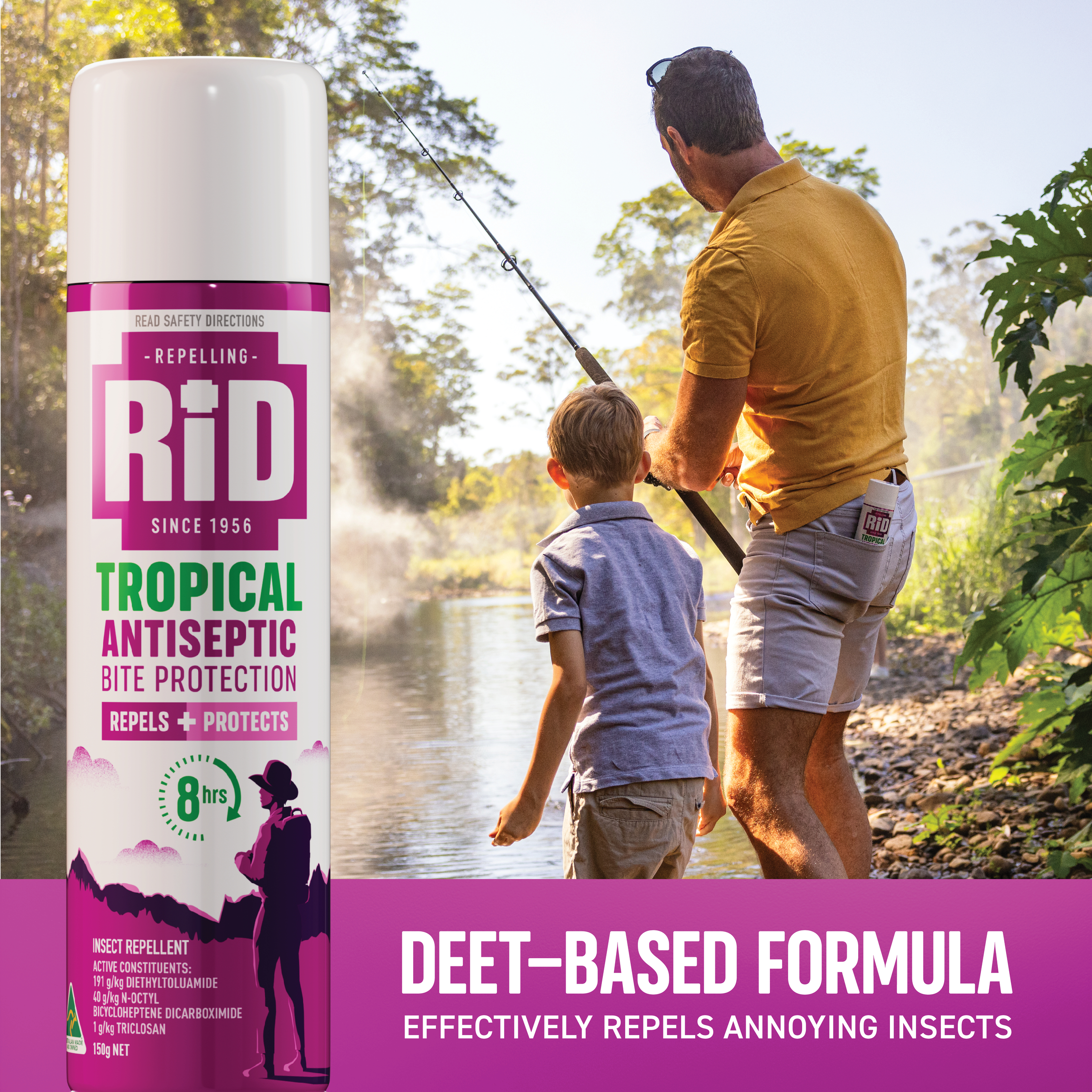 RID Tropical Strength Repellent Aerosol 150g - Image 4