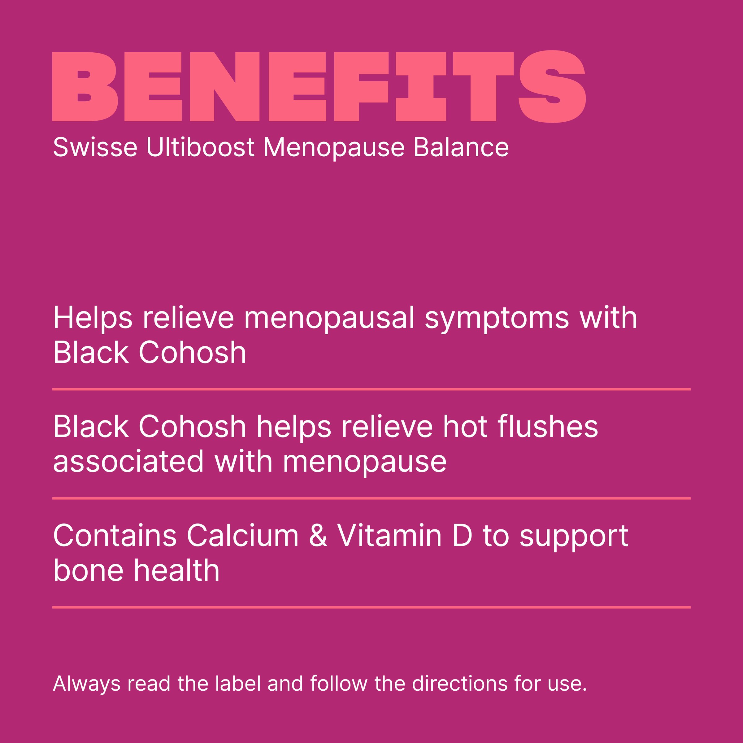 Swisse Ultiboost Menopause Balance 60 tablets - Image 4