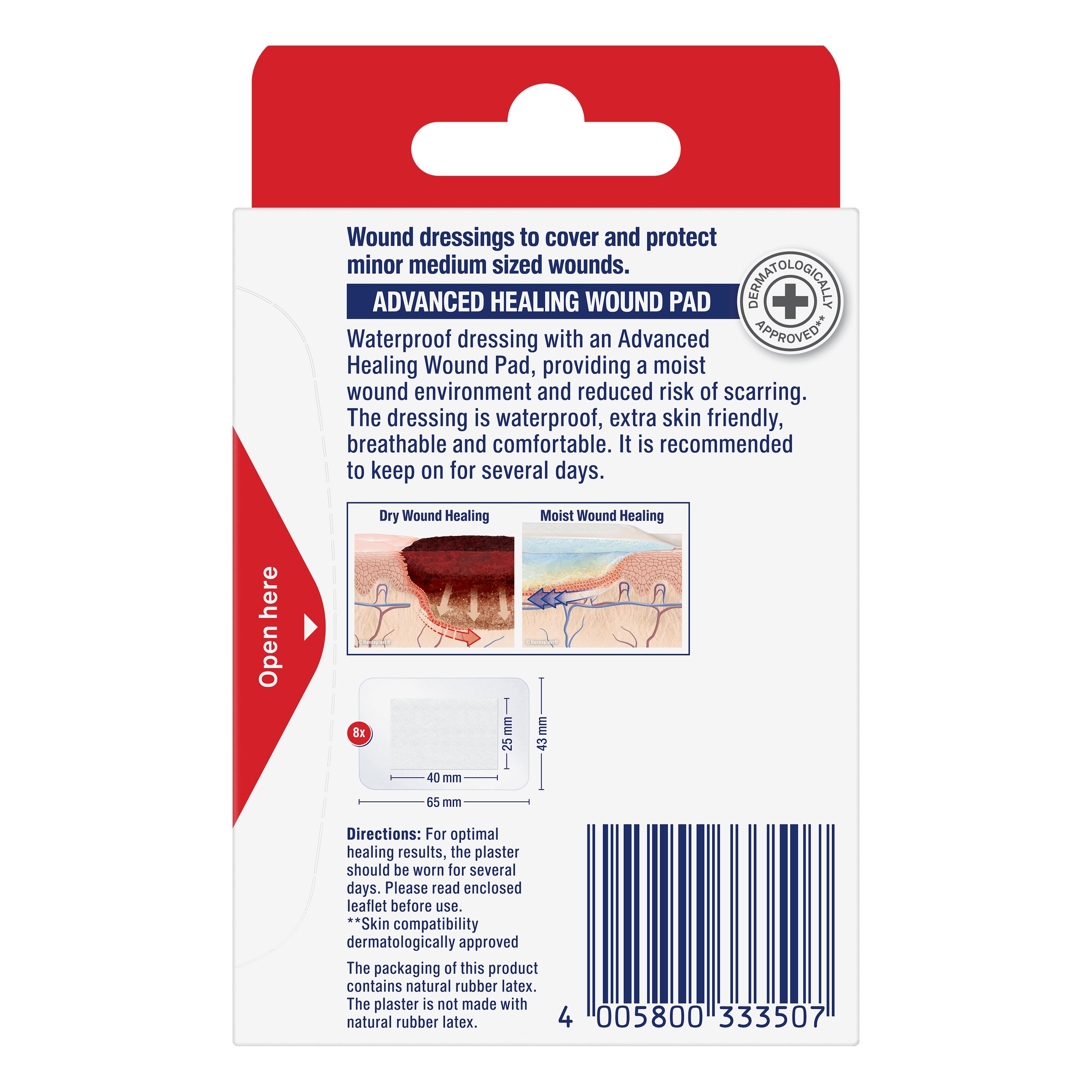 Elastoplast Waterproof Fastheal Dress XL 8 pack - Image 2
