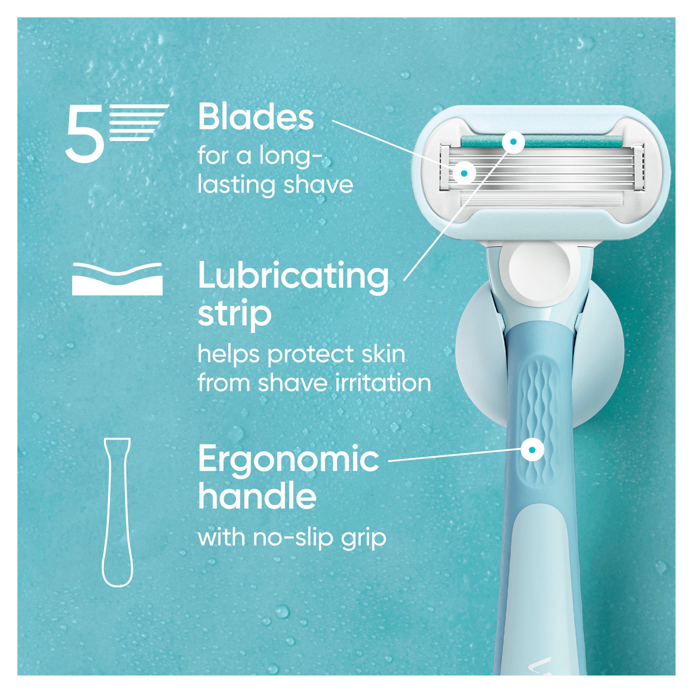 Gillette Venus Extra Smooth Sensitive Blade Refill 4 pack - Image 3