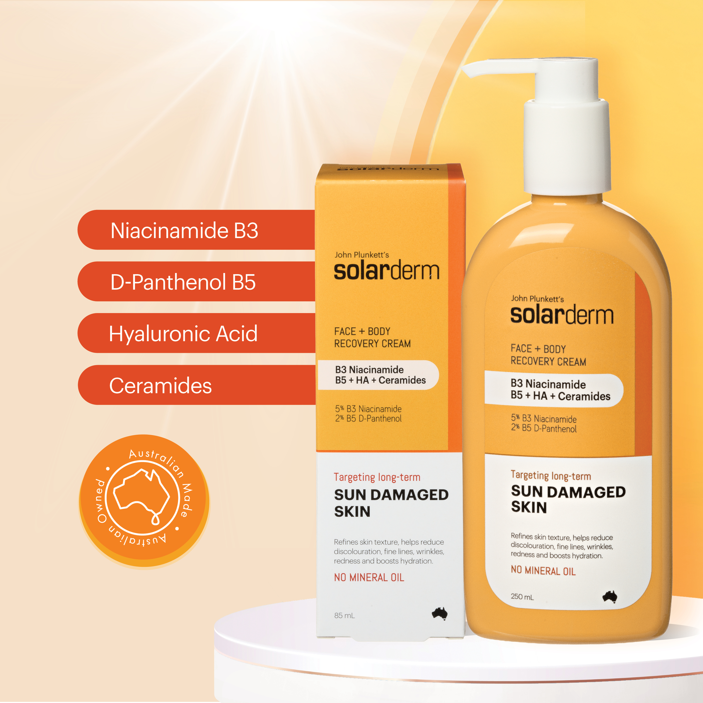John Plunkett's Solarderm Face & Body Recovery Cream 250ml - Image 5