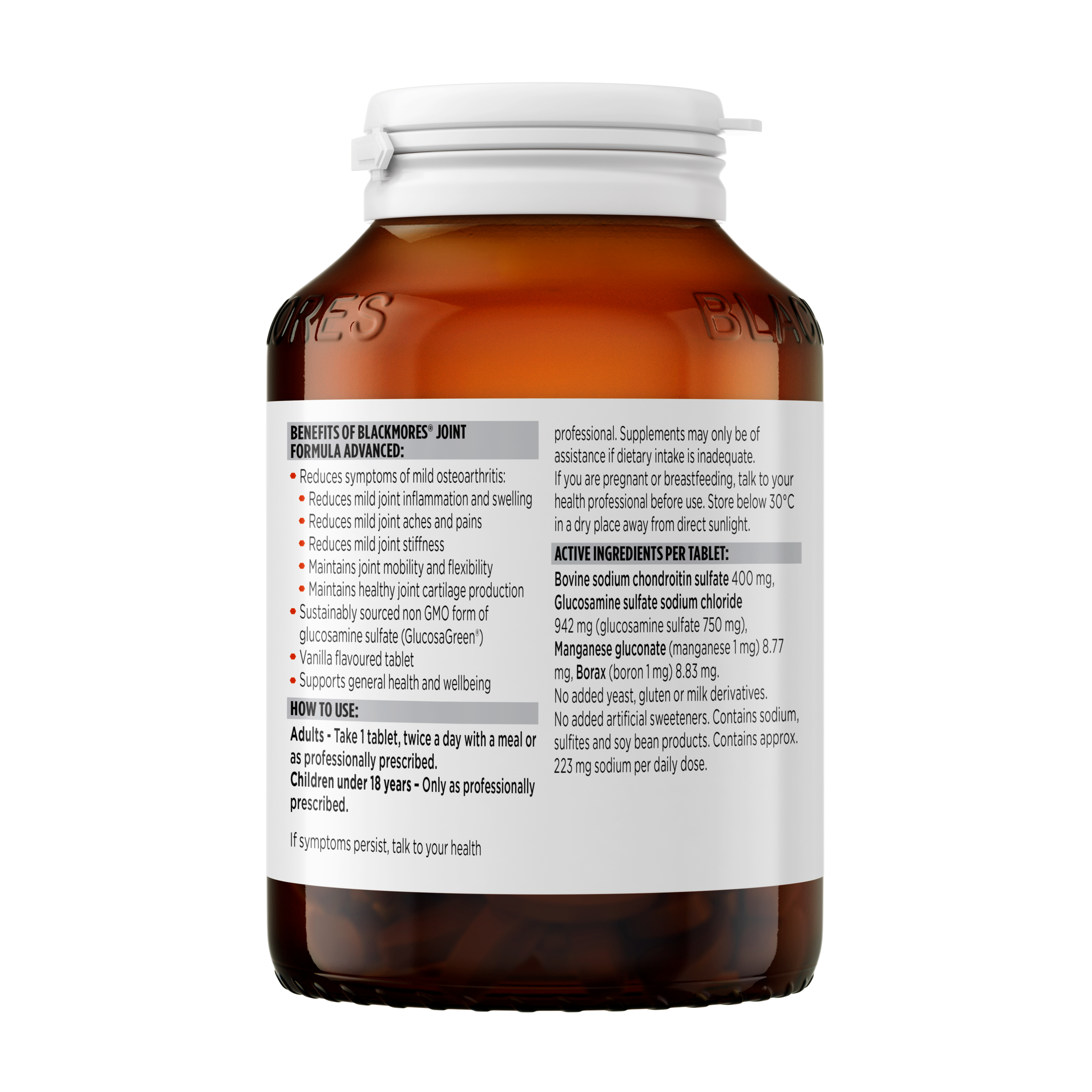 Blackmores Joint Formula Advanced 120 tablets - Image 3