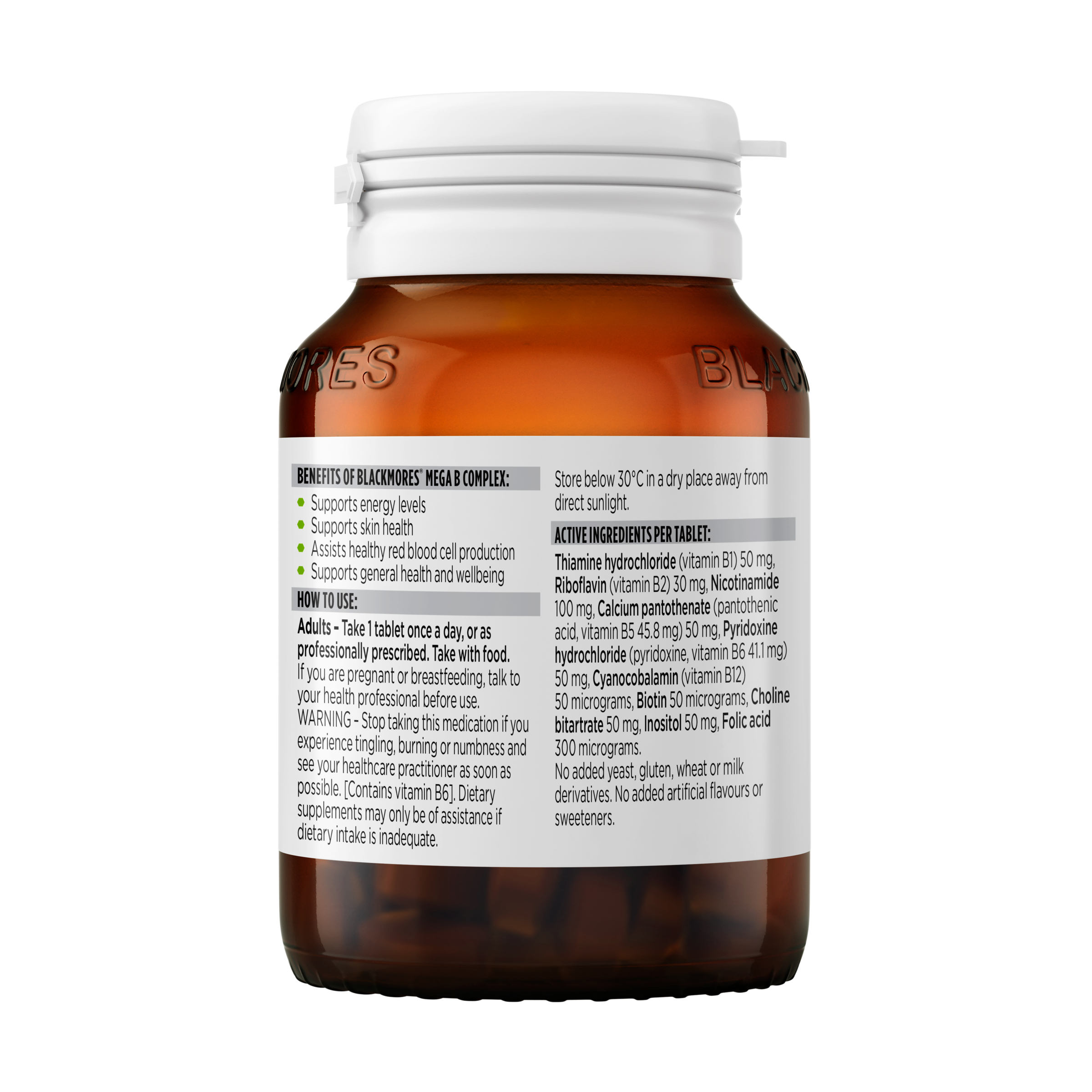 Blackmores Mega B Complex 75 tablets - Image 3