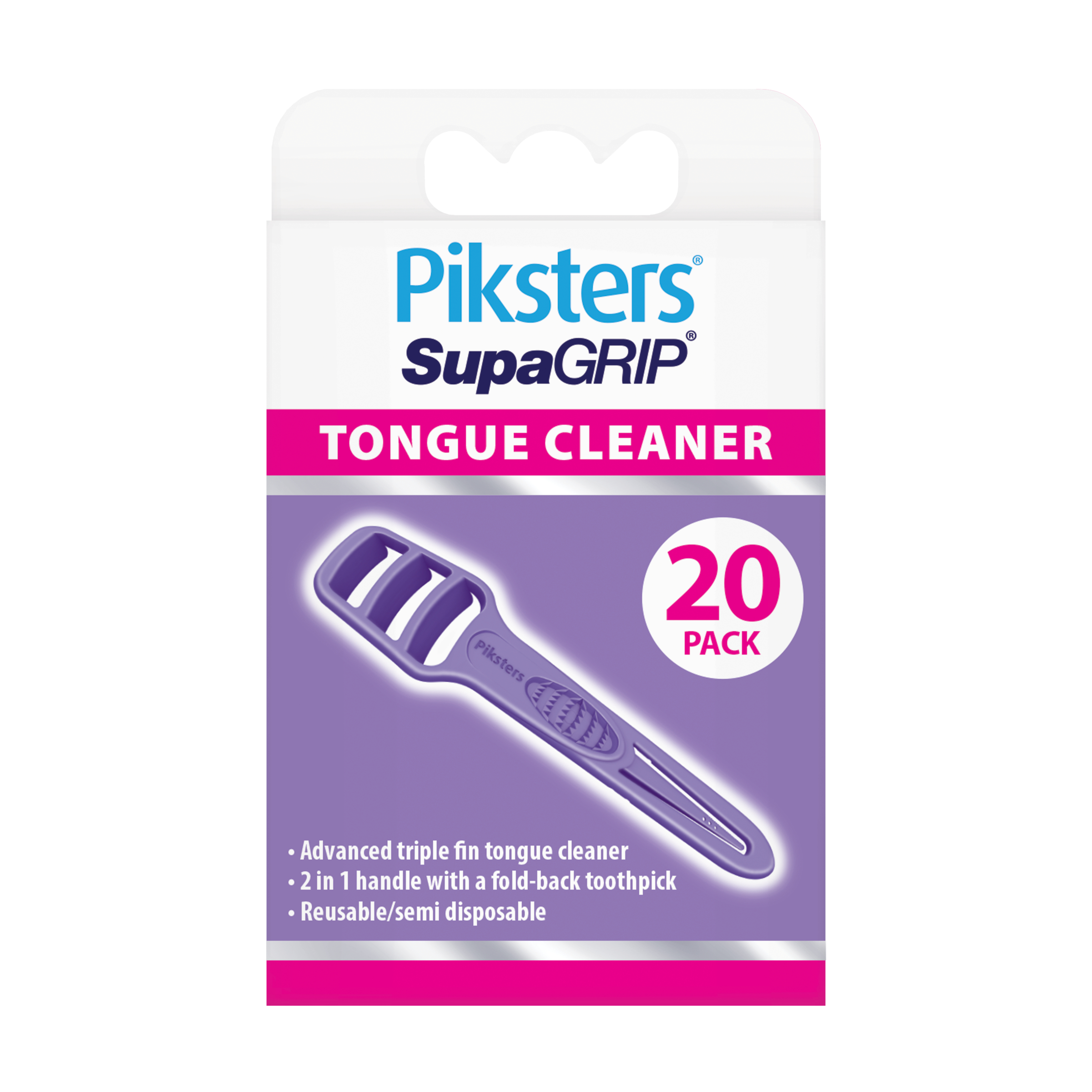 Piksters Supagrip Tongue Cleaner 20 pack - Image 1