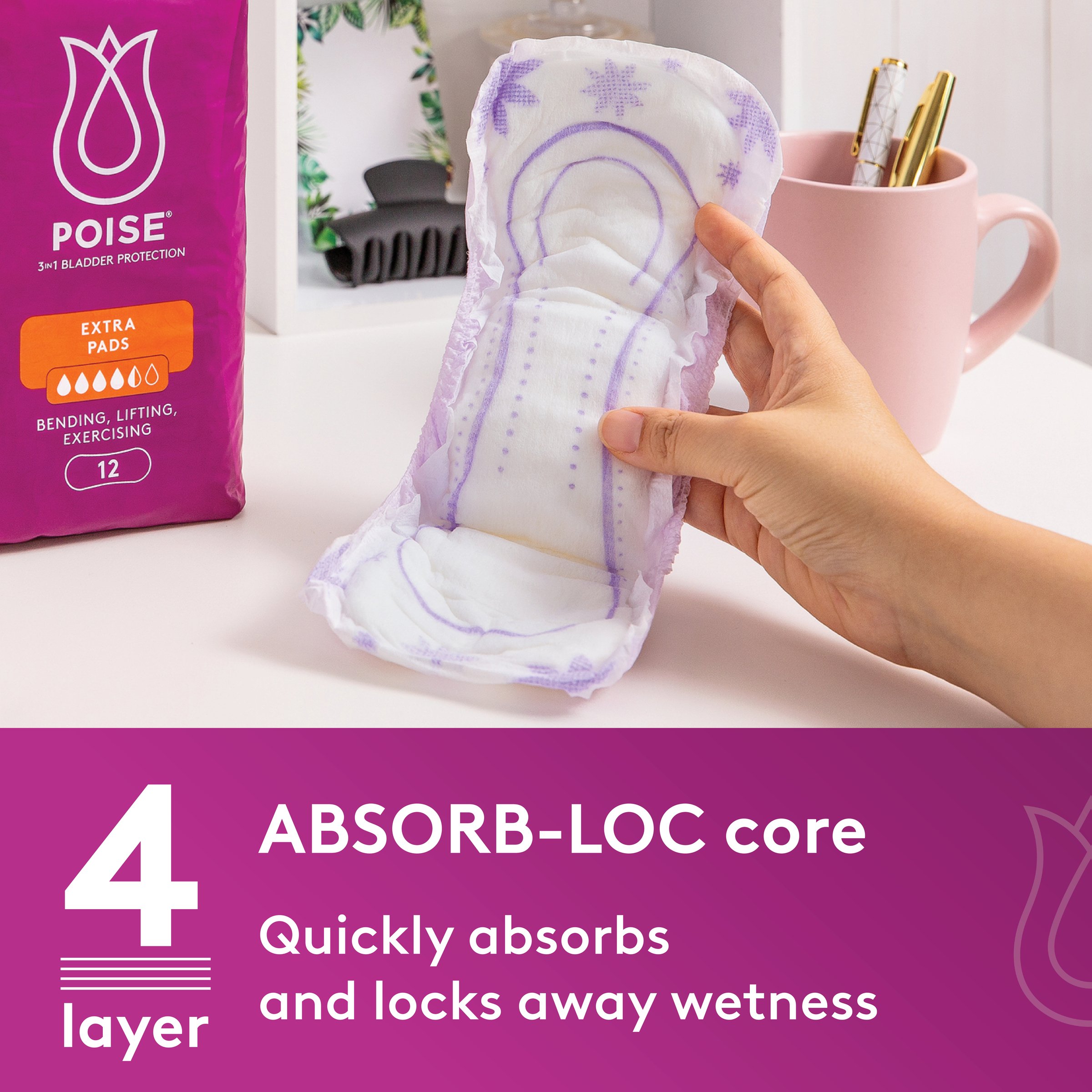 Poise Pads Extra 12 pack - Image 11