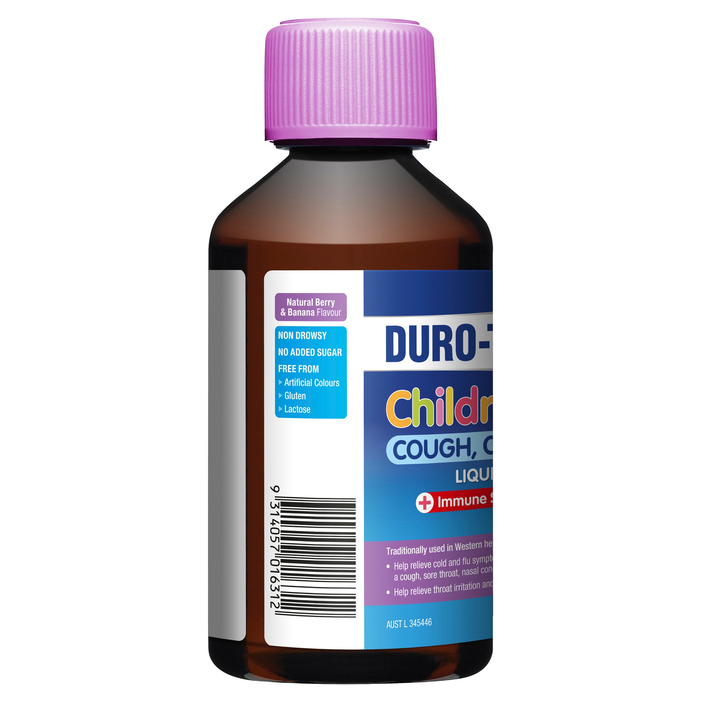 DURO-TUSS Children's Cough, Cold & Flu Liquid 200mL - Image 2