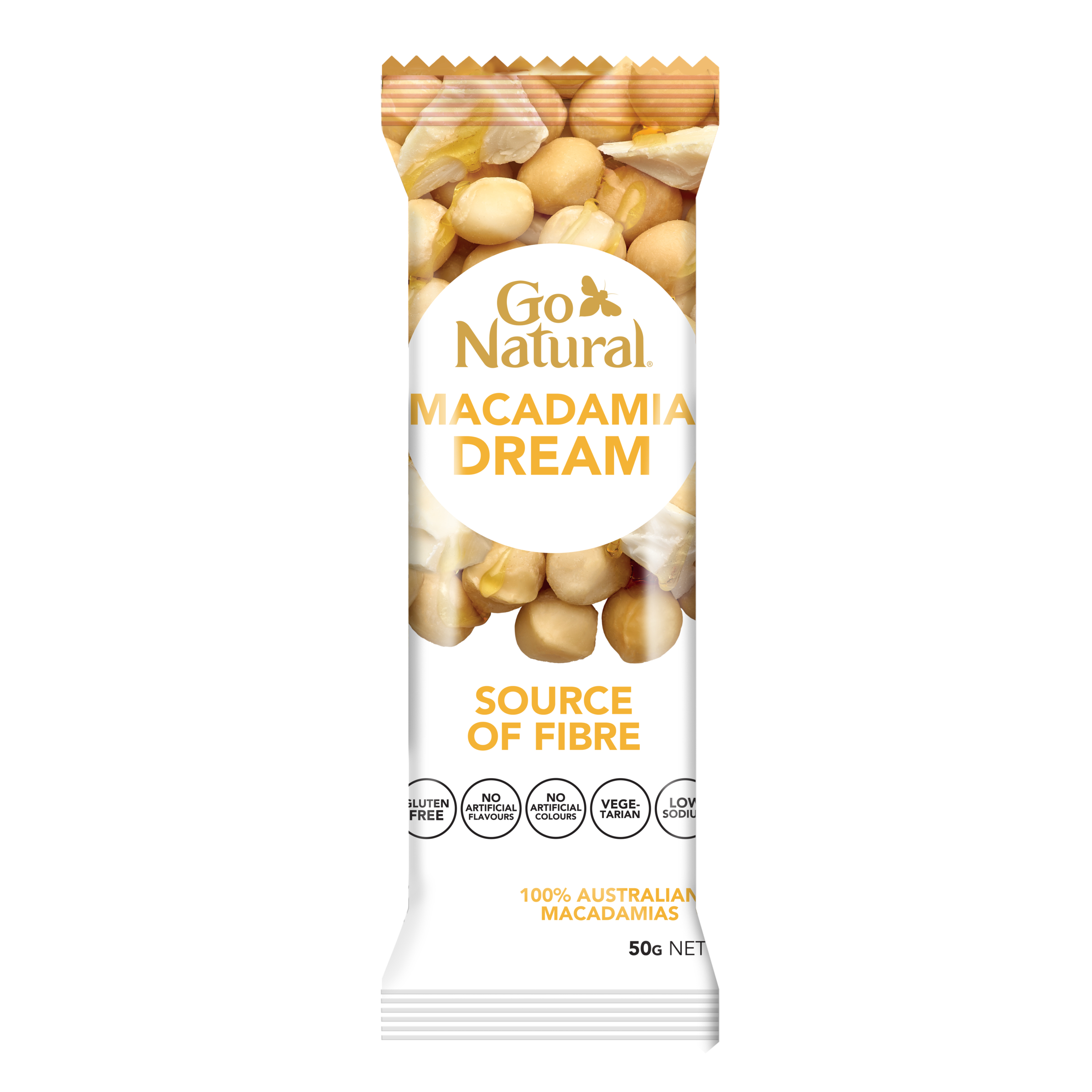 Go Natural Macadamia Dream Bar 50g - Image 1