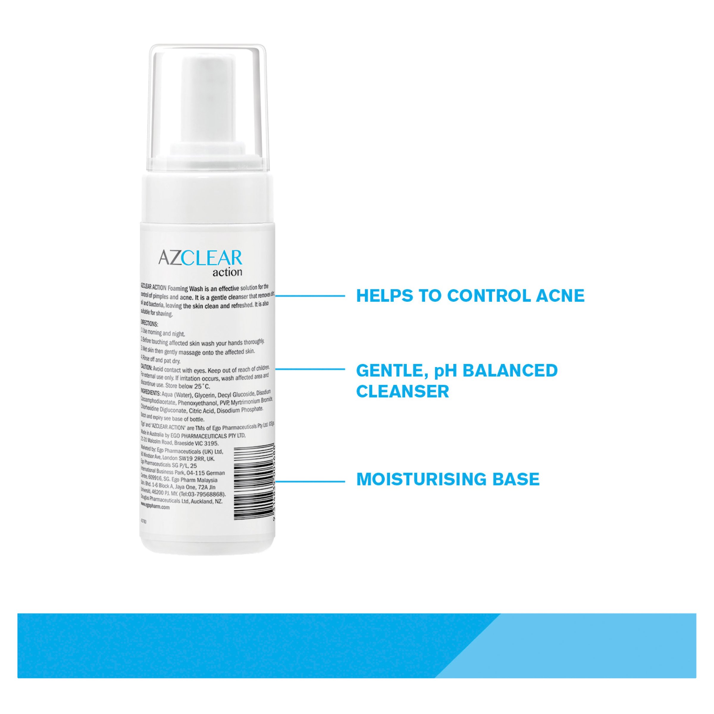 Ego Azclear Action Foaming Wash 150ml - Image 2