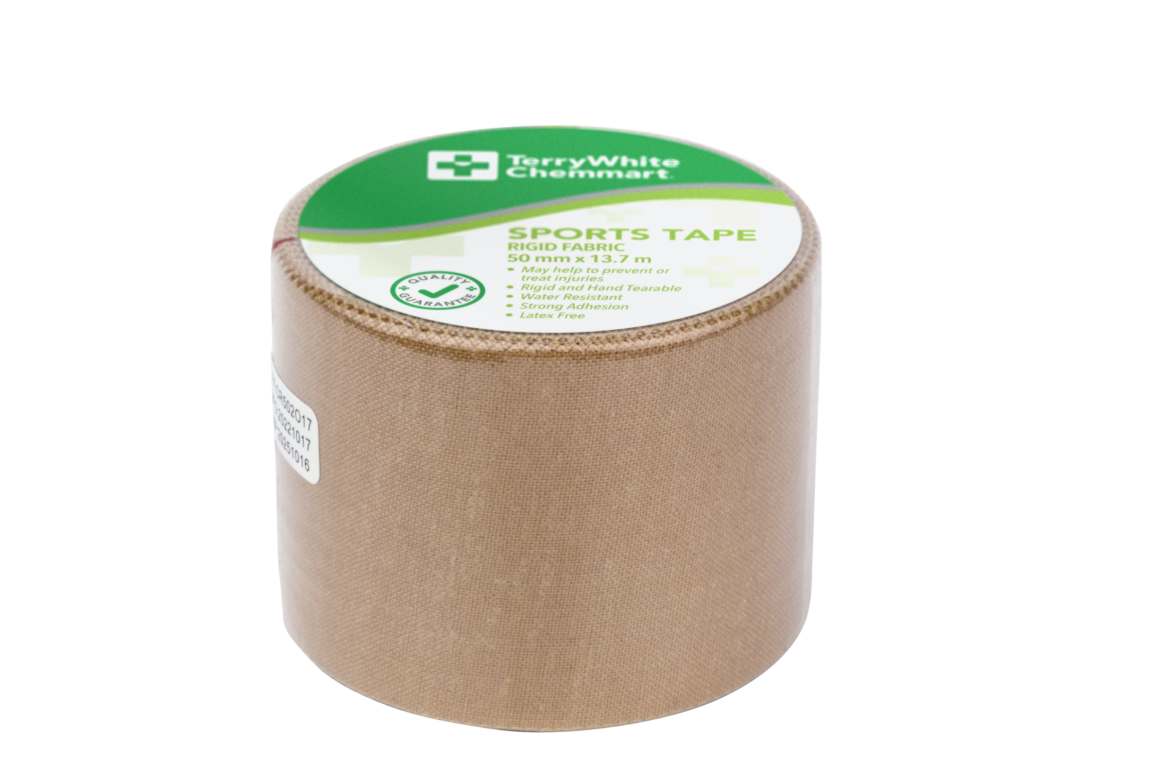 TerryWhite Chemmart Sports Tape Tan 50mm X 13.7M - 1 roll - Image 1