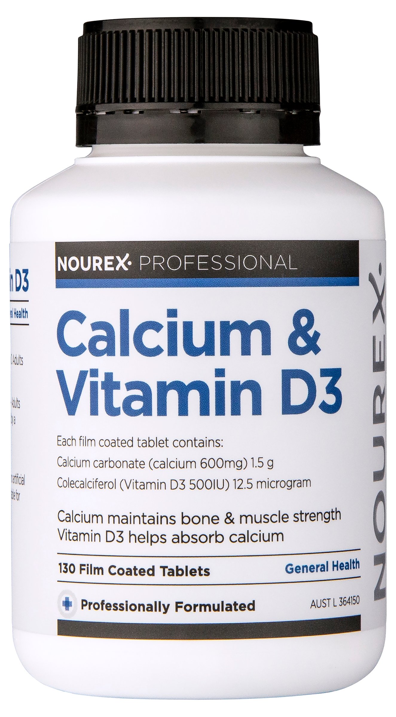 Nourex Professional Calcium & Vitamin D3 - 130 tablets - Image 1