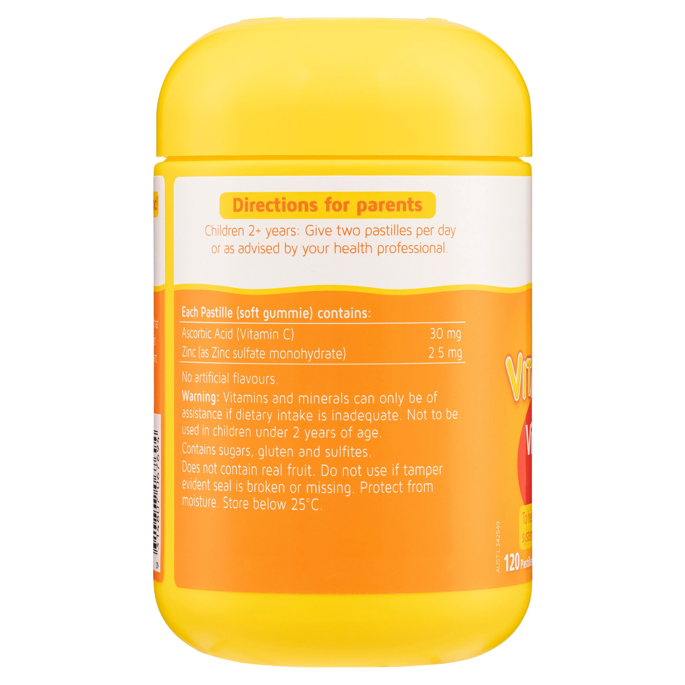 Nature's Way Kids Smart Vita Gummies Vitamin C + Zinc 120 pastilles - Image 2