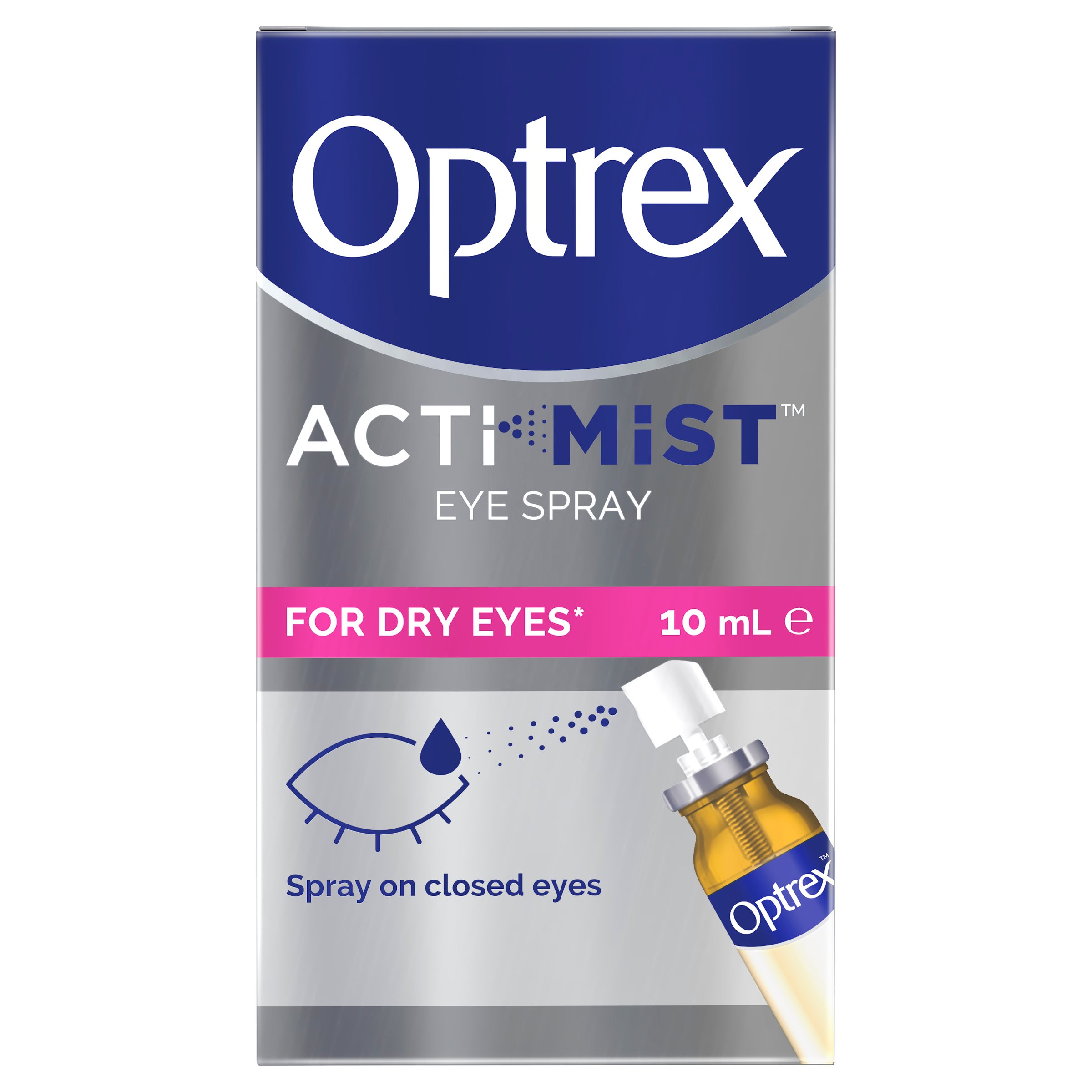 Optrex Actimist 2 in 1 Eye Spray For Dry & Irritated Eyes 10ml - Image 1