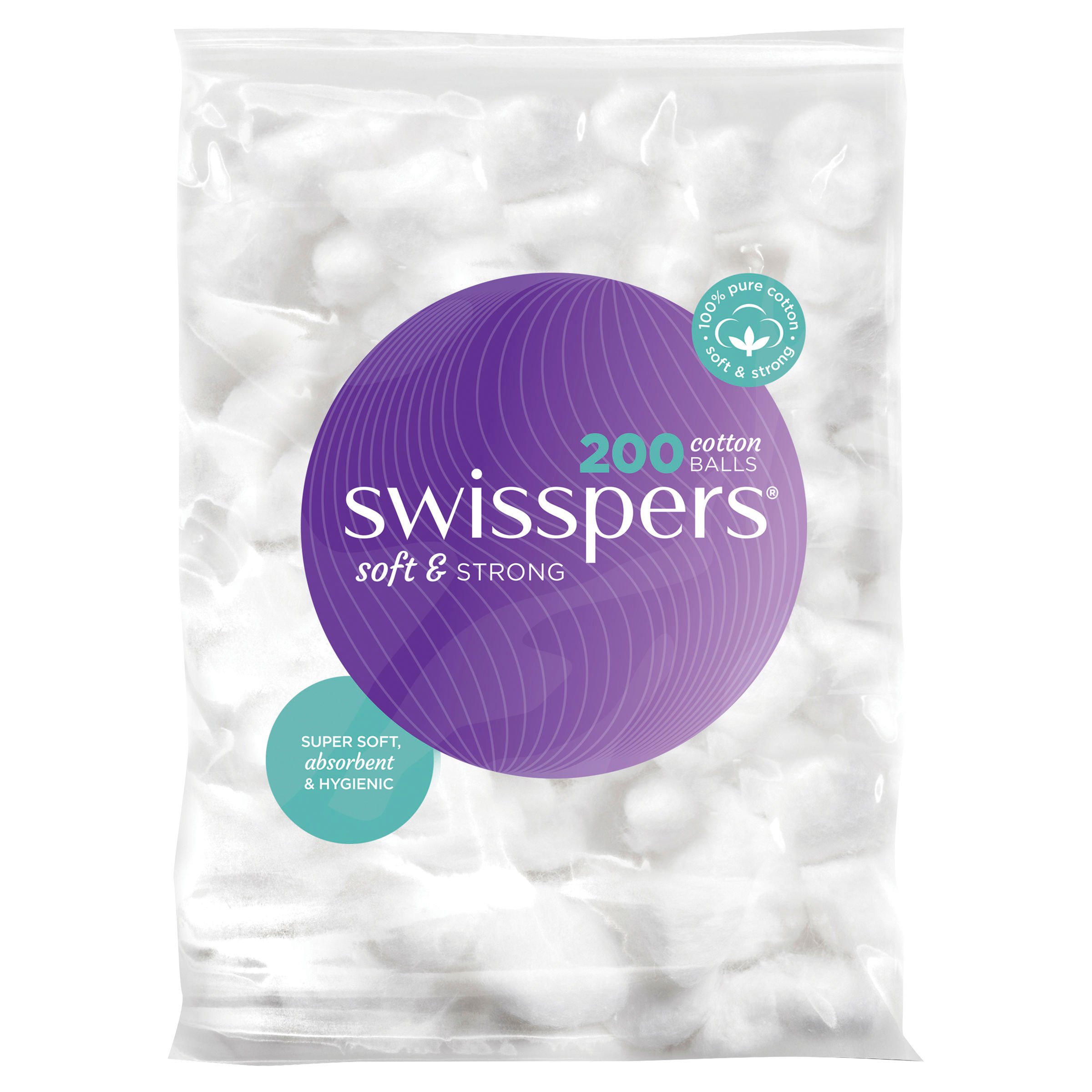 Swisspers Cotton Balls 200 pack - Image 1