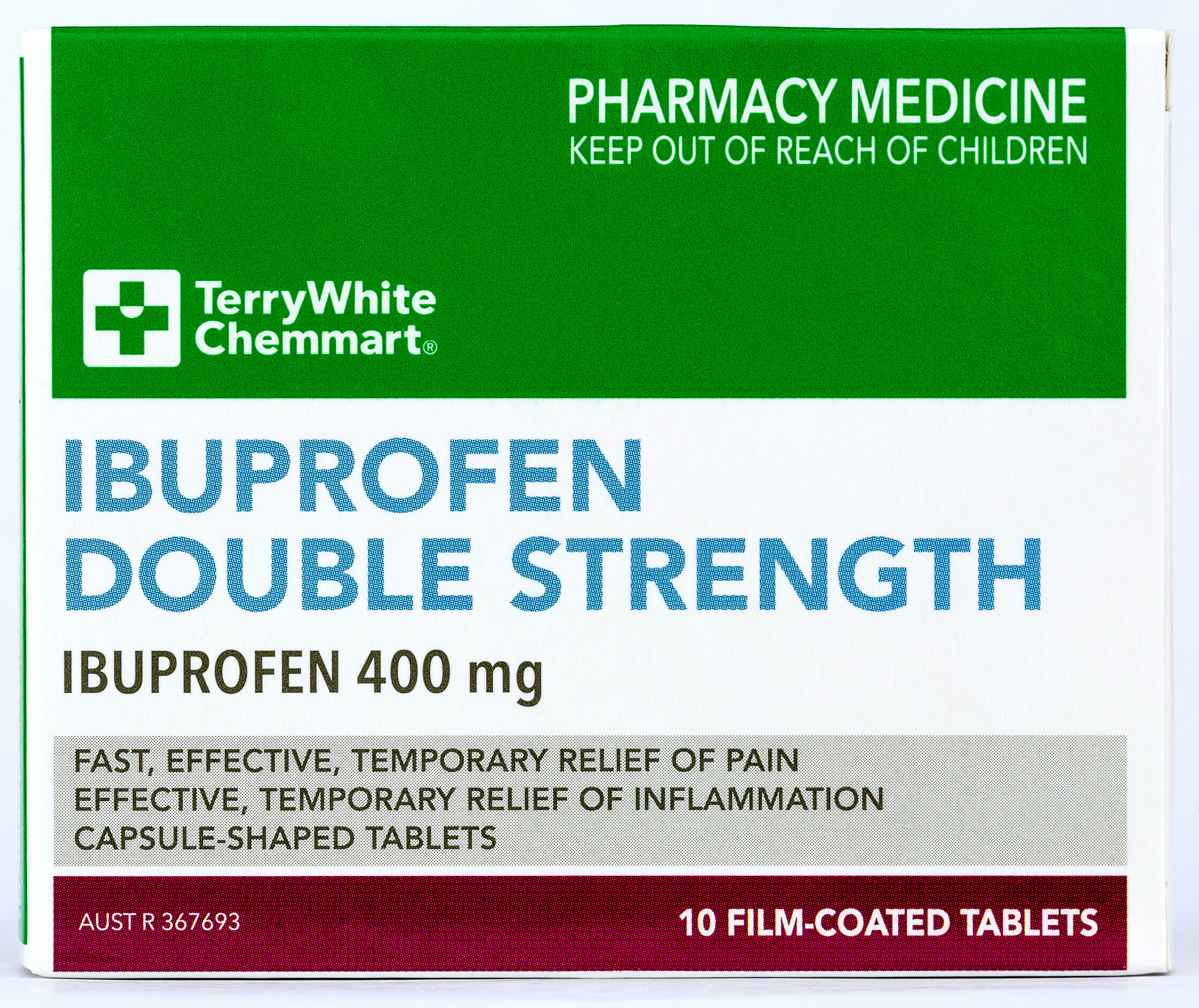 TerryWhite Chemmart Ibuprofen 400mg - 10 tablets
