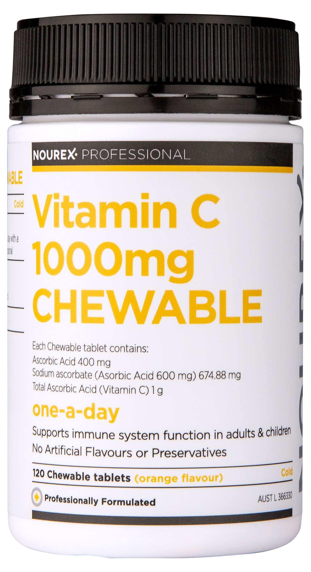 Nourex Professional Vitamin C 1000mg - 120 chewable tablets - Image 1