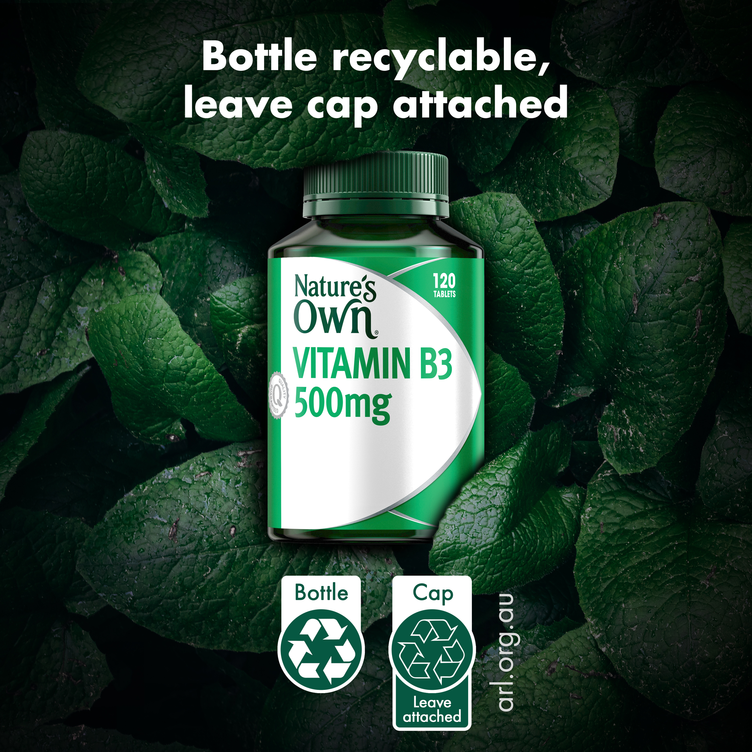 Nature's Own Vitamin B3 500mg 120 tablets - Image 7