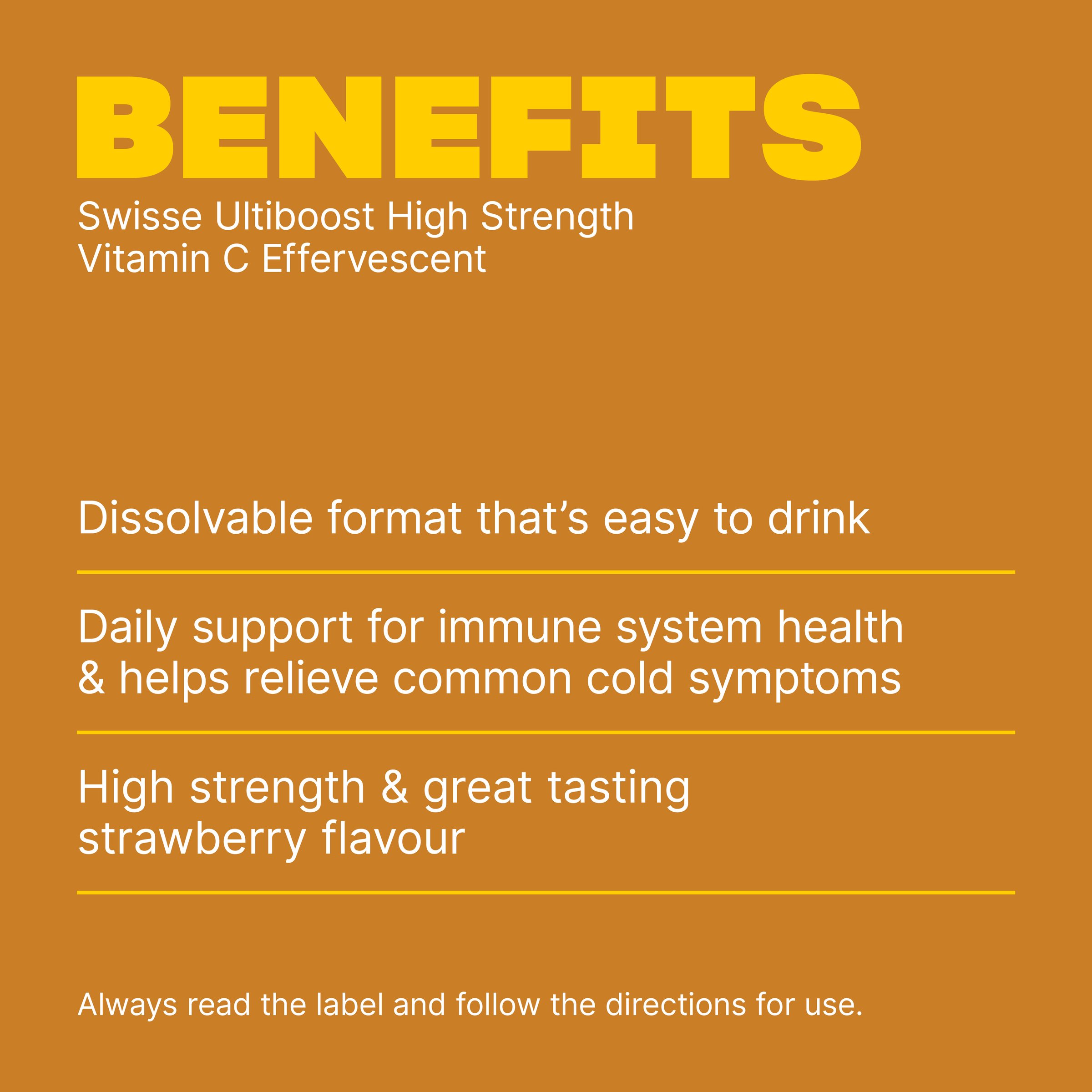 Swisse Ultiboost High Strength Vitamin C Effervescent 60 tablets - Image 3