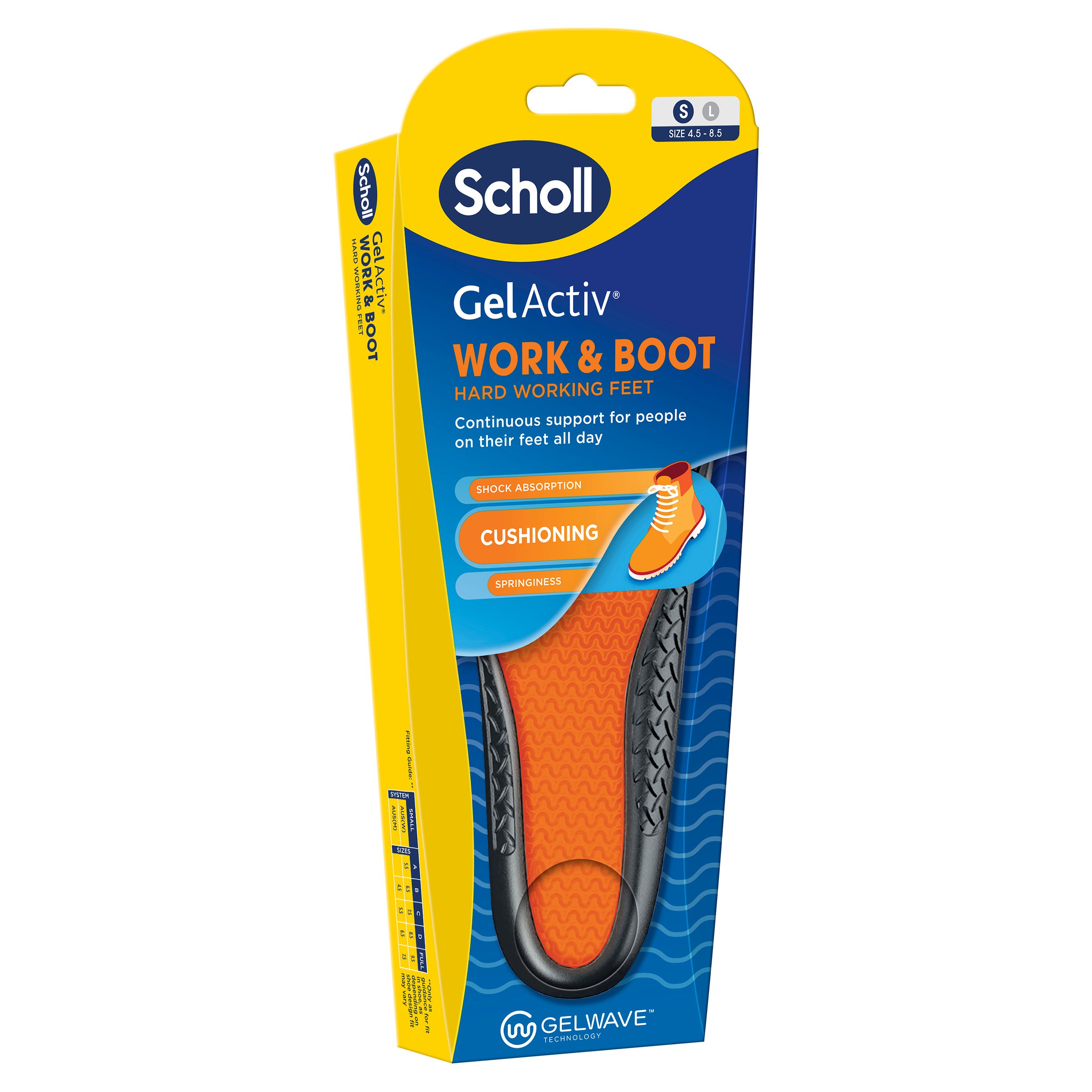 Scholl Gel Activ Insole Work & Boot Small 1 each - Image 9