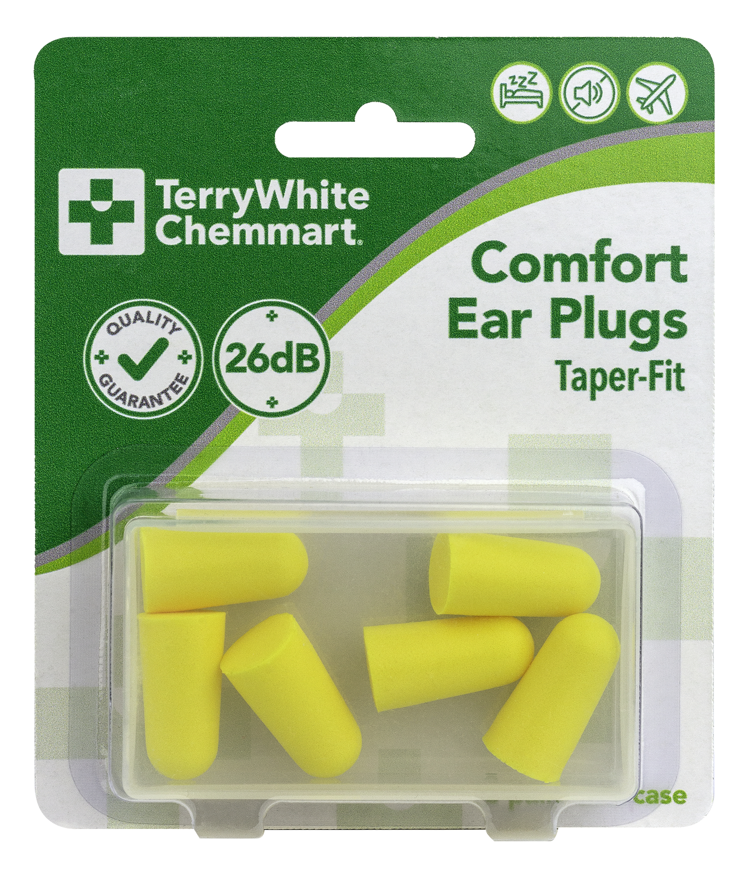 TerryWhite Chemmart Taper-Fit Comfort Ear Plugs 3 pairs