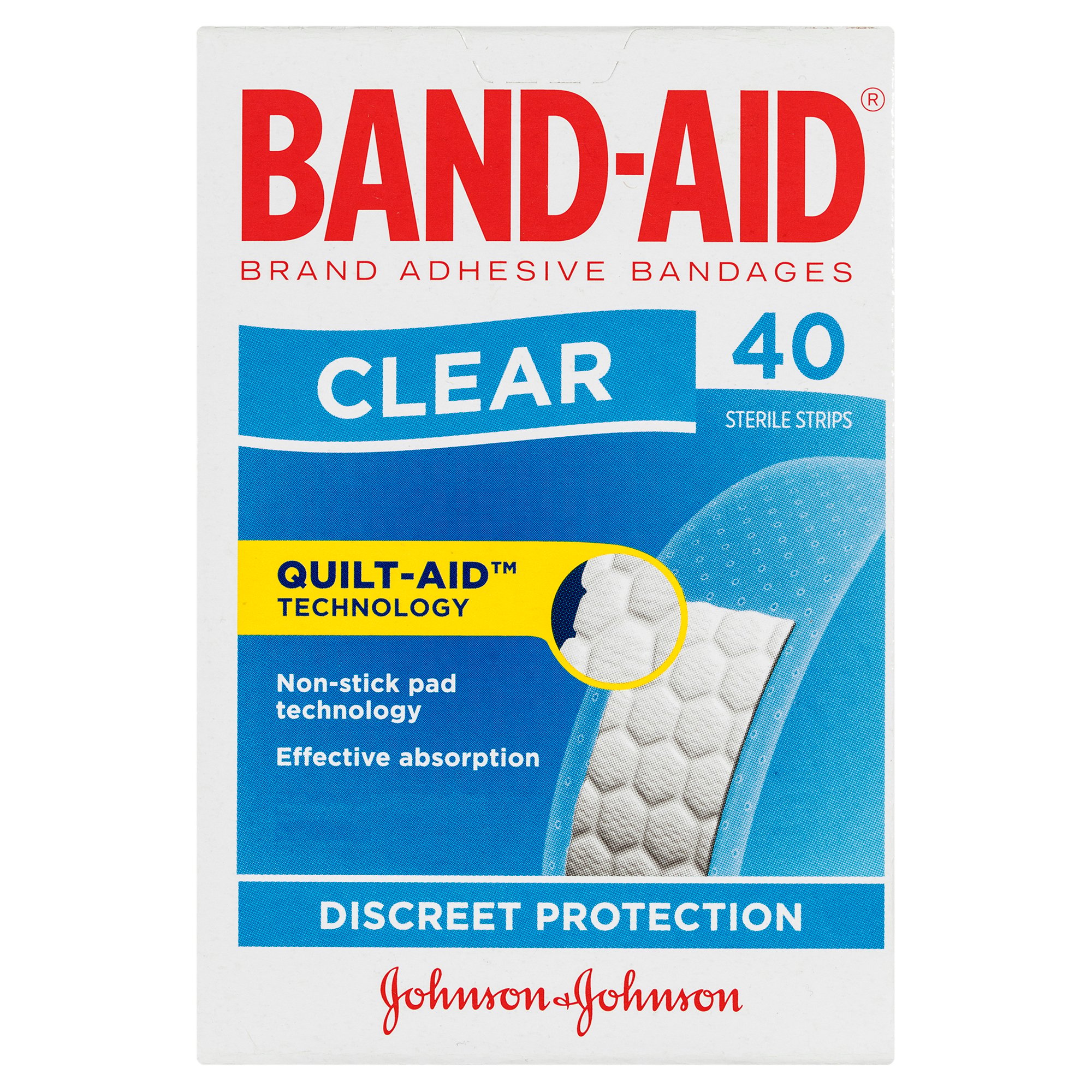 Band-Aid Clear Contoured Shape 40 pack - Image 1