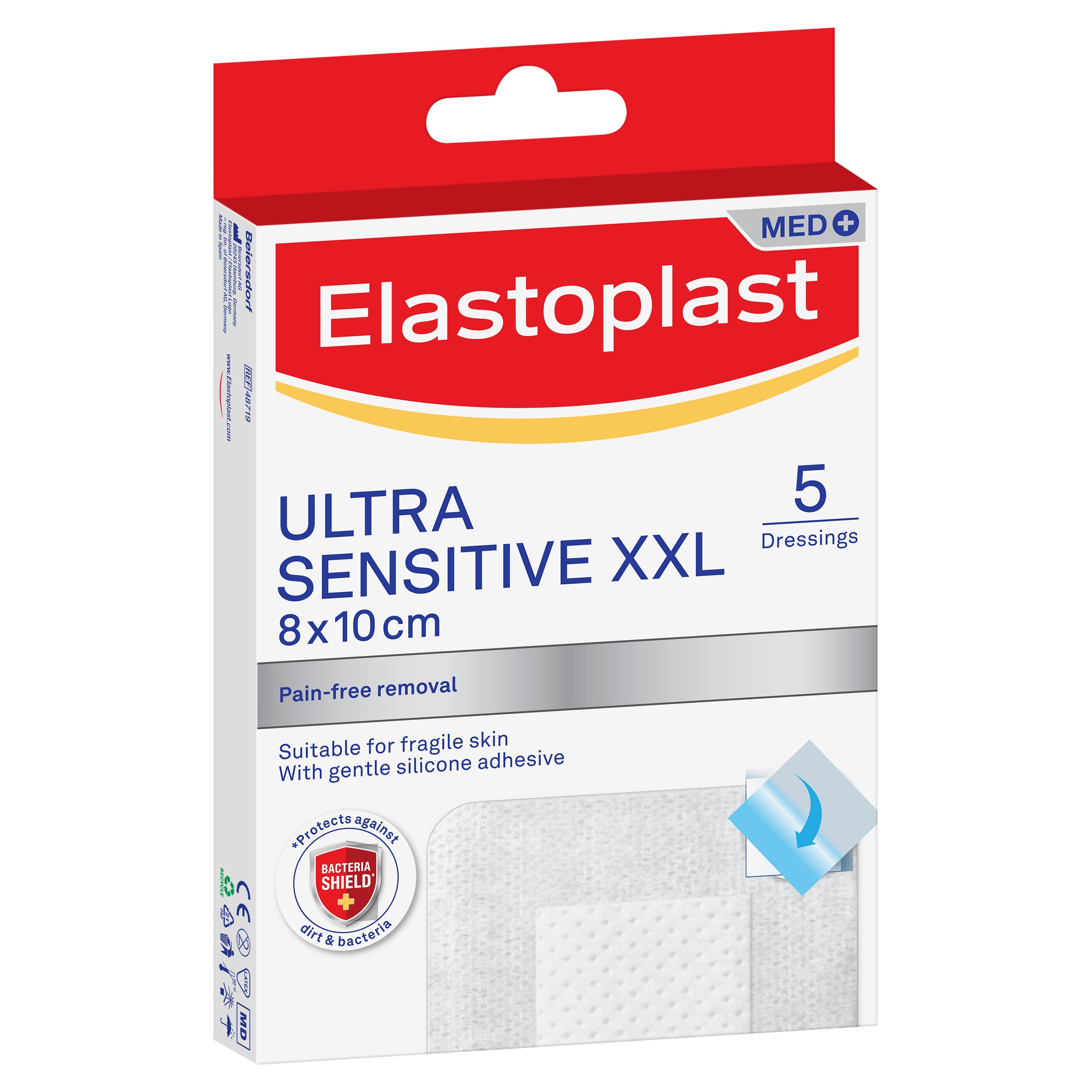 Elastoplast Ultra Sensitive XXL 8 x 10cm - 1 each - Image 4