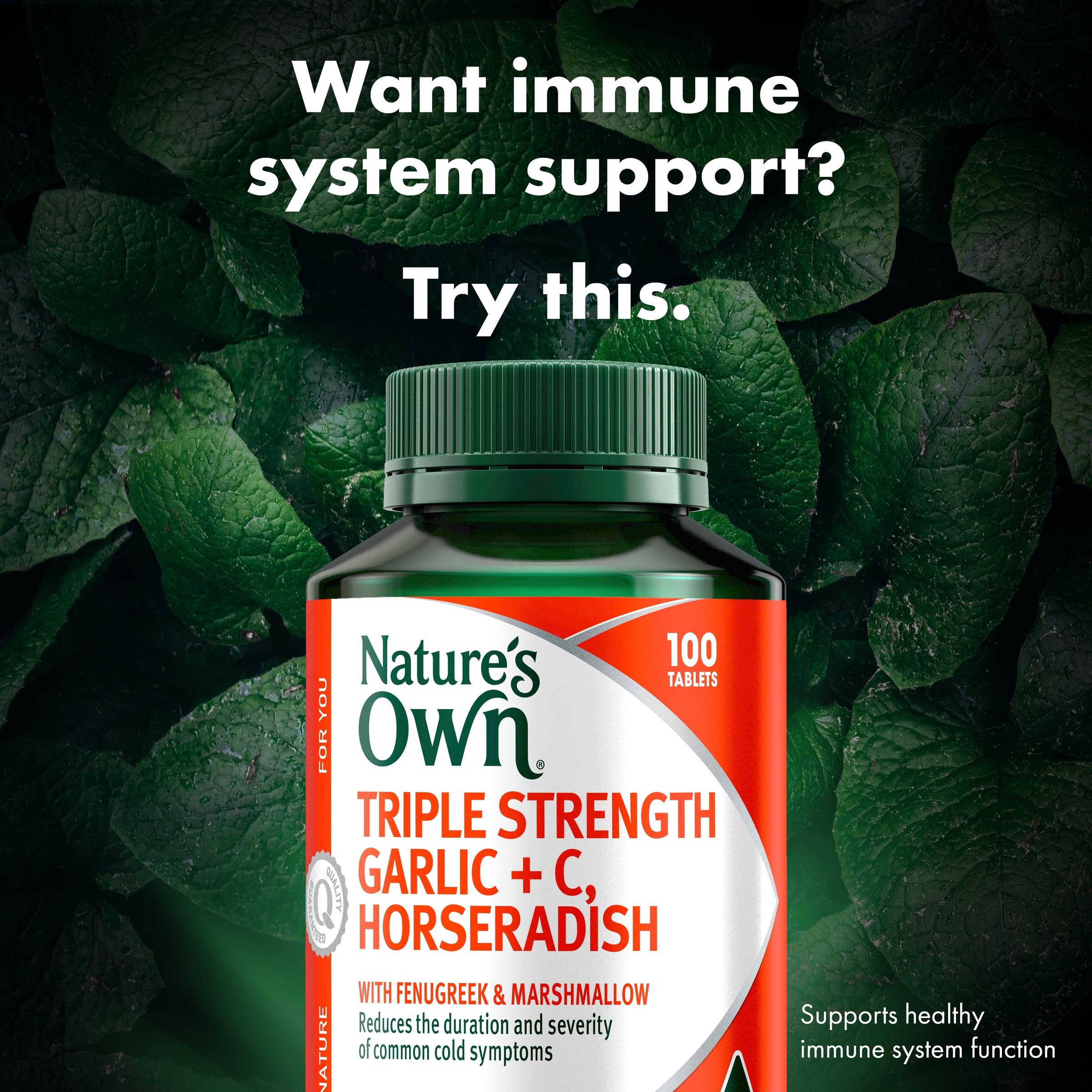 Nature's Own Triple Strength Garlic + C Horseradish 100 tablets - Image 8