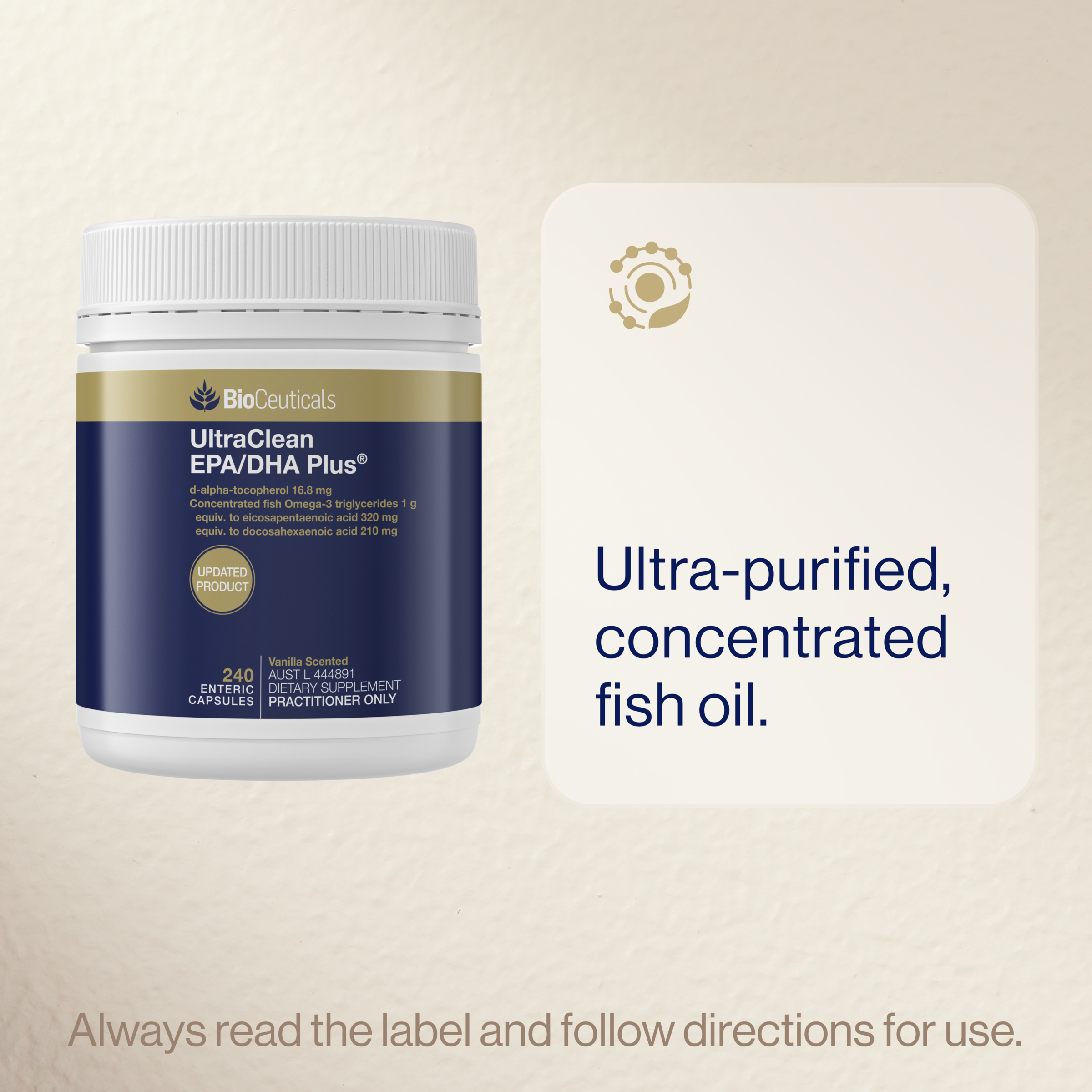 BioCeuticals UltraClean EPA/DHA Plus Vanilla Scented 240 soft capsules - Image 6