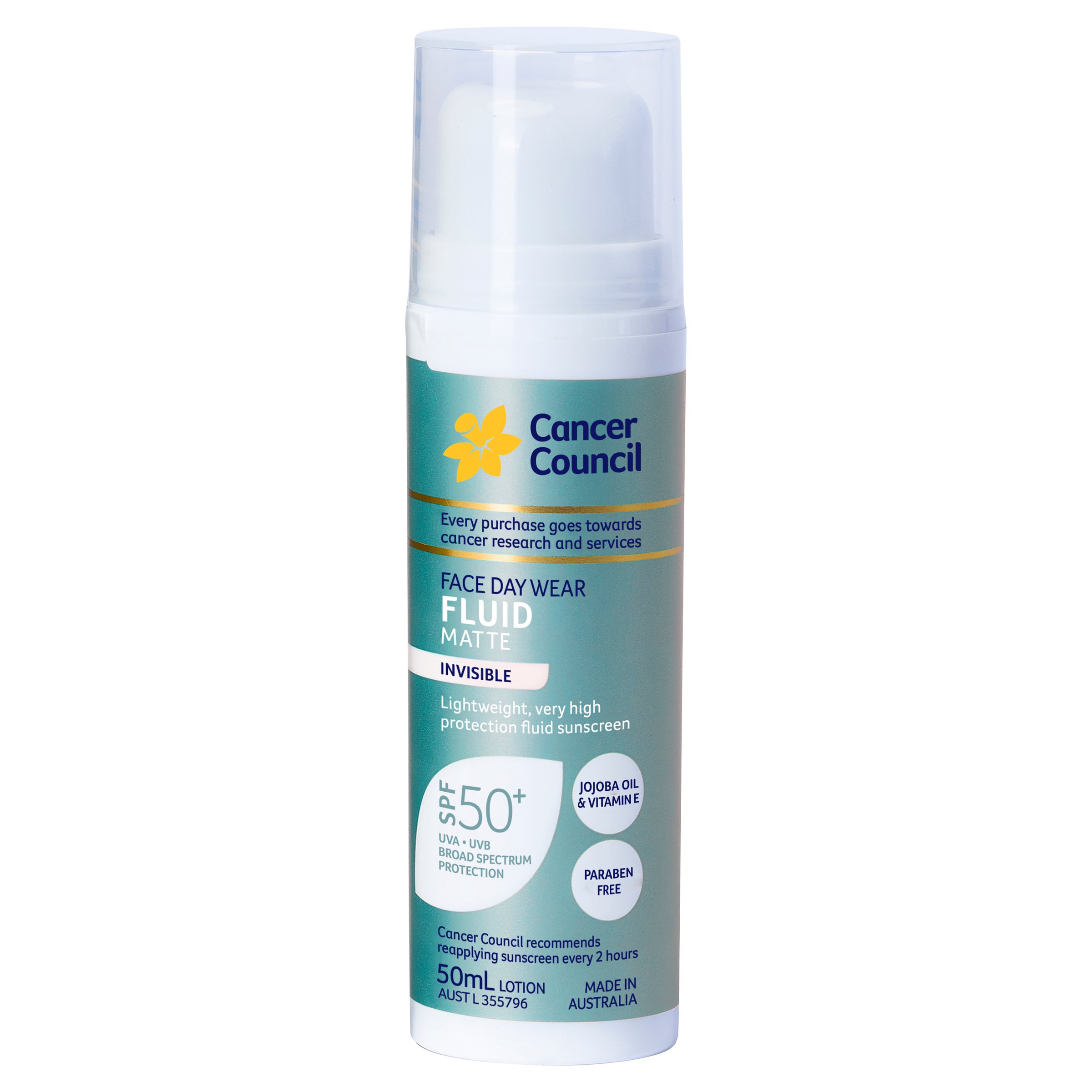 Cancer Council Fluid Matte Invisible SPF50+ - 50ml - Image 1