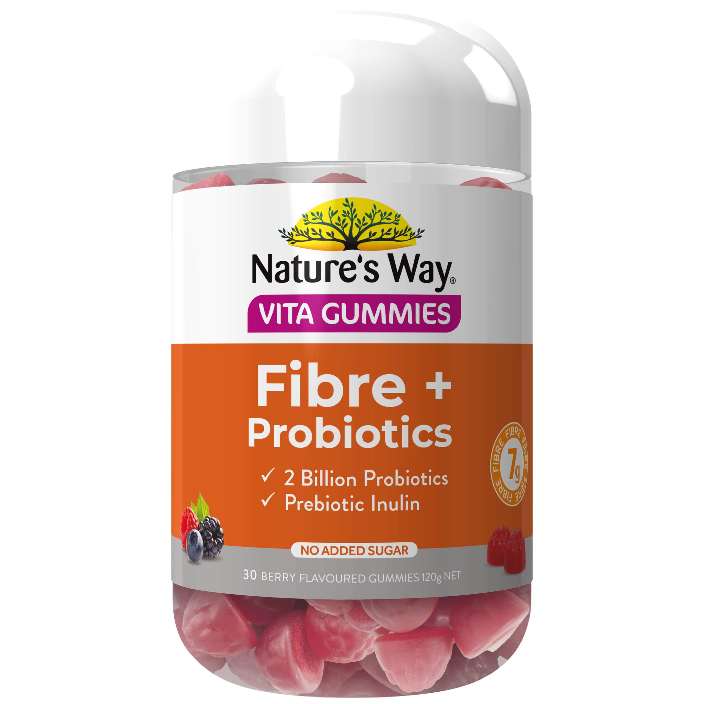 Nature's Way Digestive Vita Gummies Fibre + Probiotics 30 Pack - Image 1