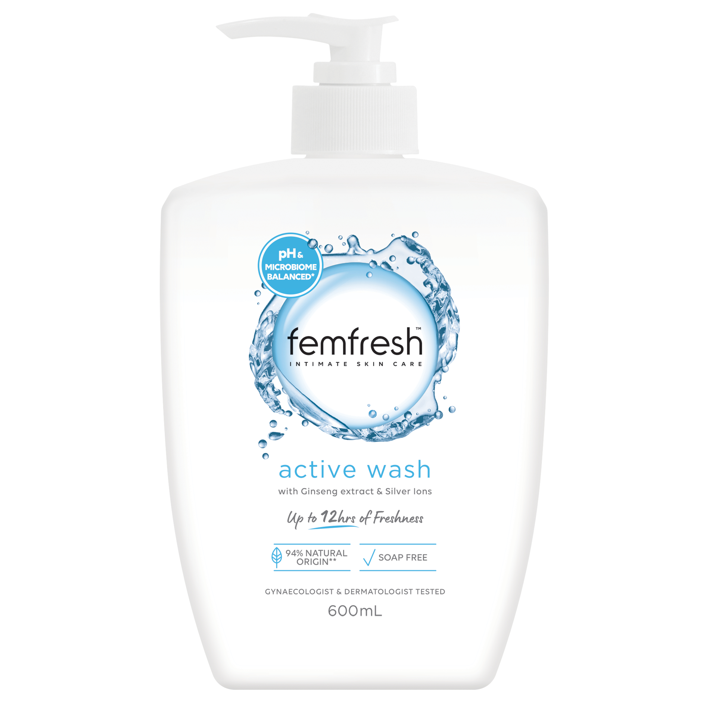 Femfresh Wash Active 600ml - Image 1
