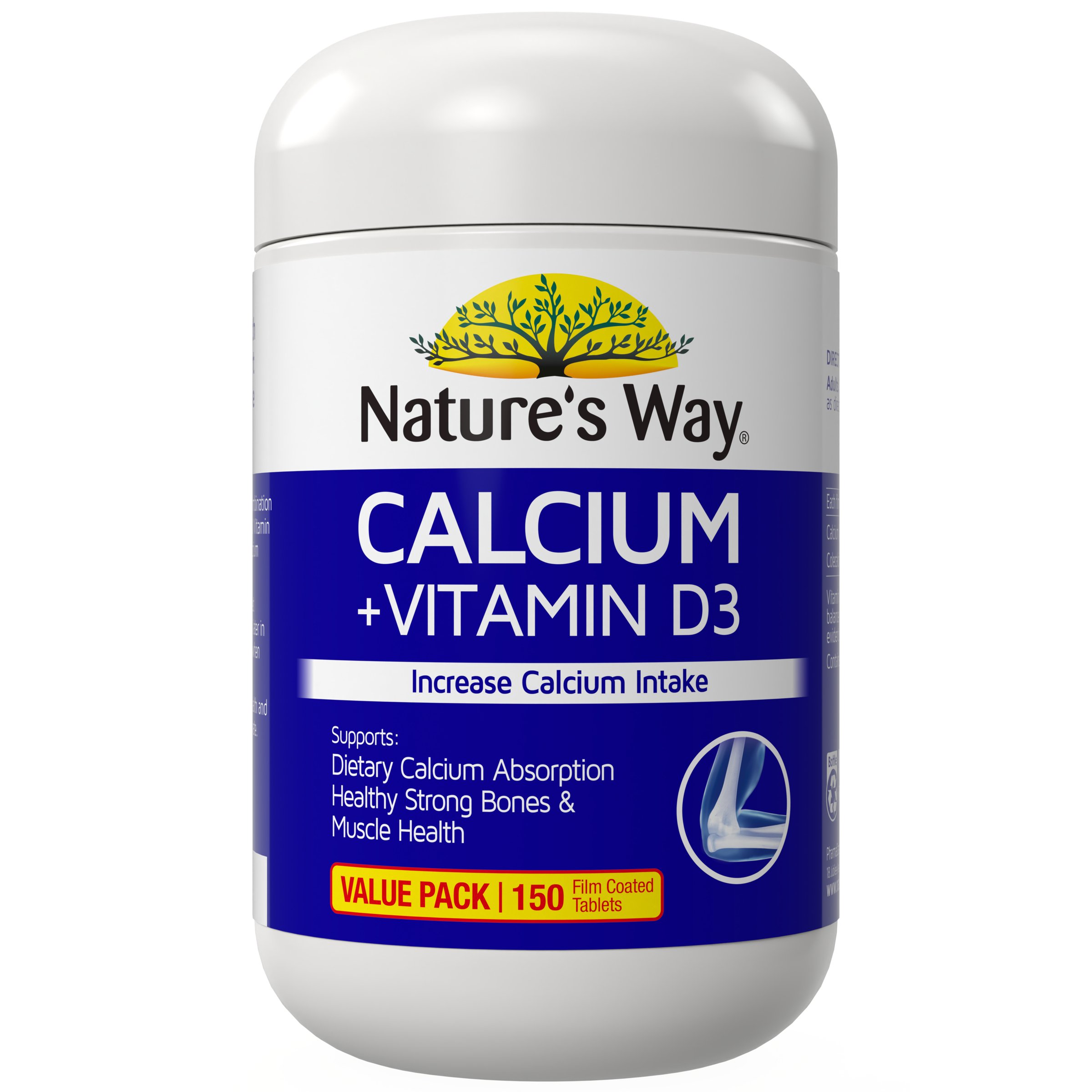 Nature's Way Calcium + Vitamin D3 150 tablets - Image 1
