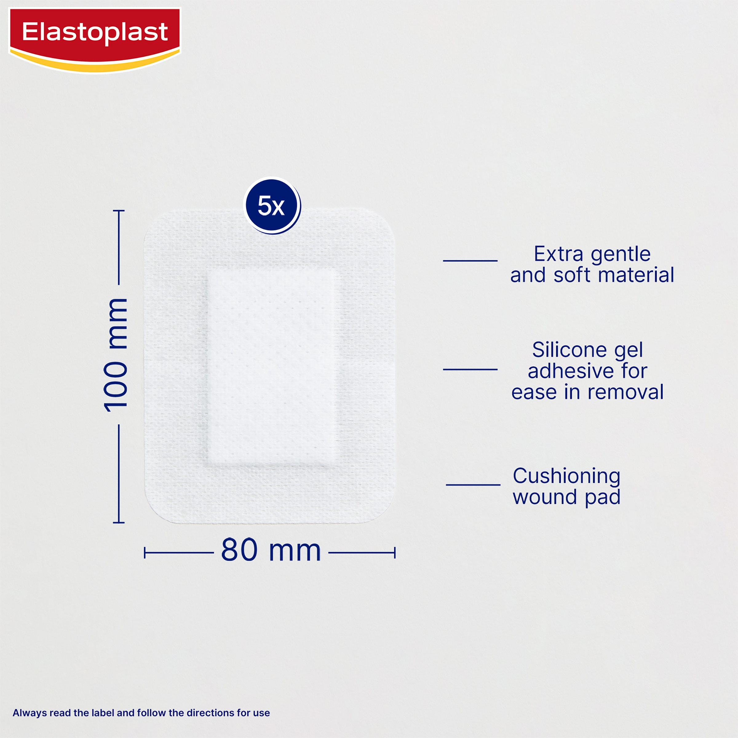 Elastoplast Ultra Sensitive XXL 8 x 10cm - 1 each - Image 6