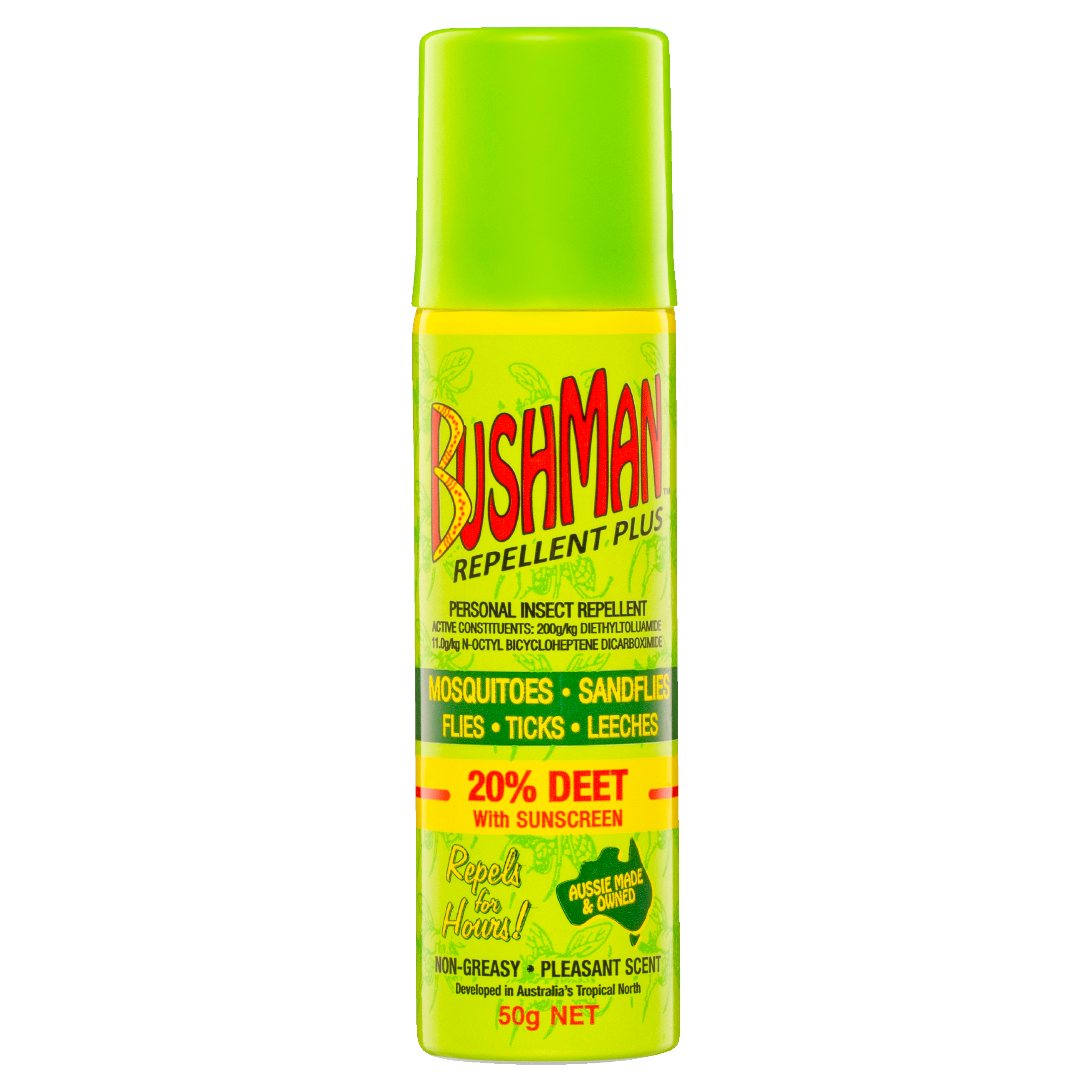 Bushman Plus Personal Insect Repellent With Sunscreen Aerosol Spray 50g - Image 1