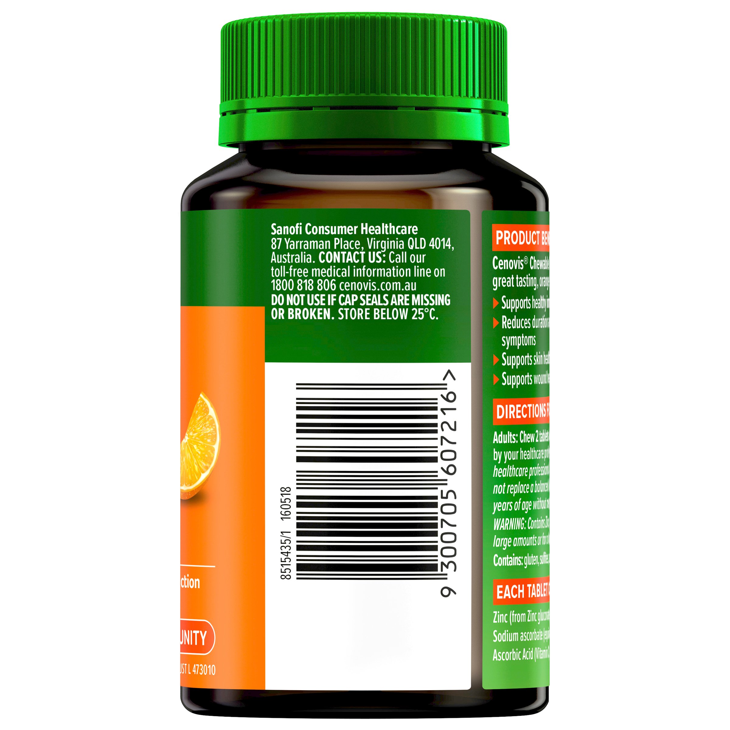 Cenovis Immune Vitamin C + Zinc 120 chewable tablets - Image 2