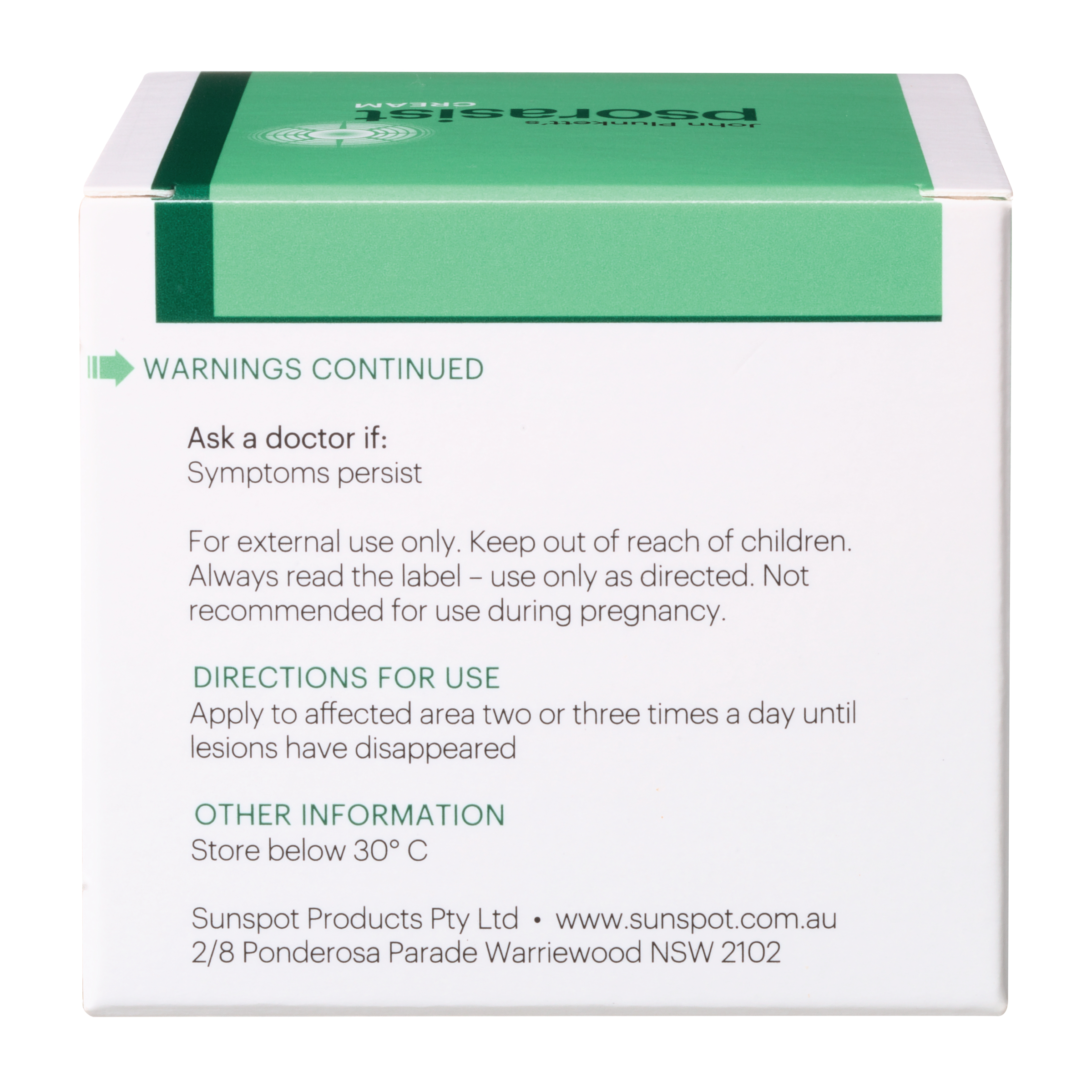 John Plunkett's Psor-Asist Cream 100g - Image 2