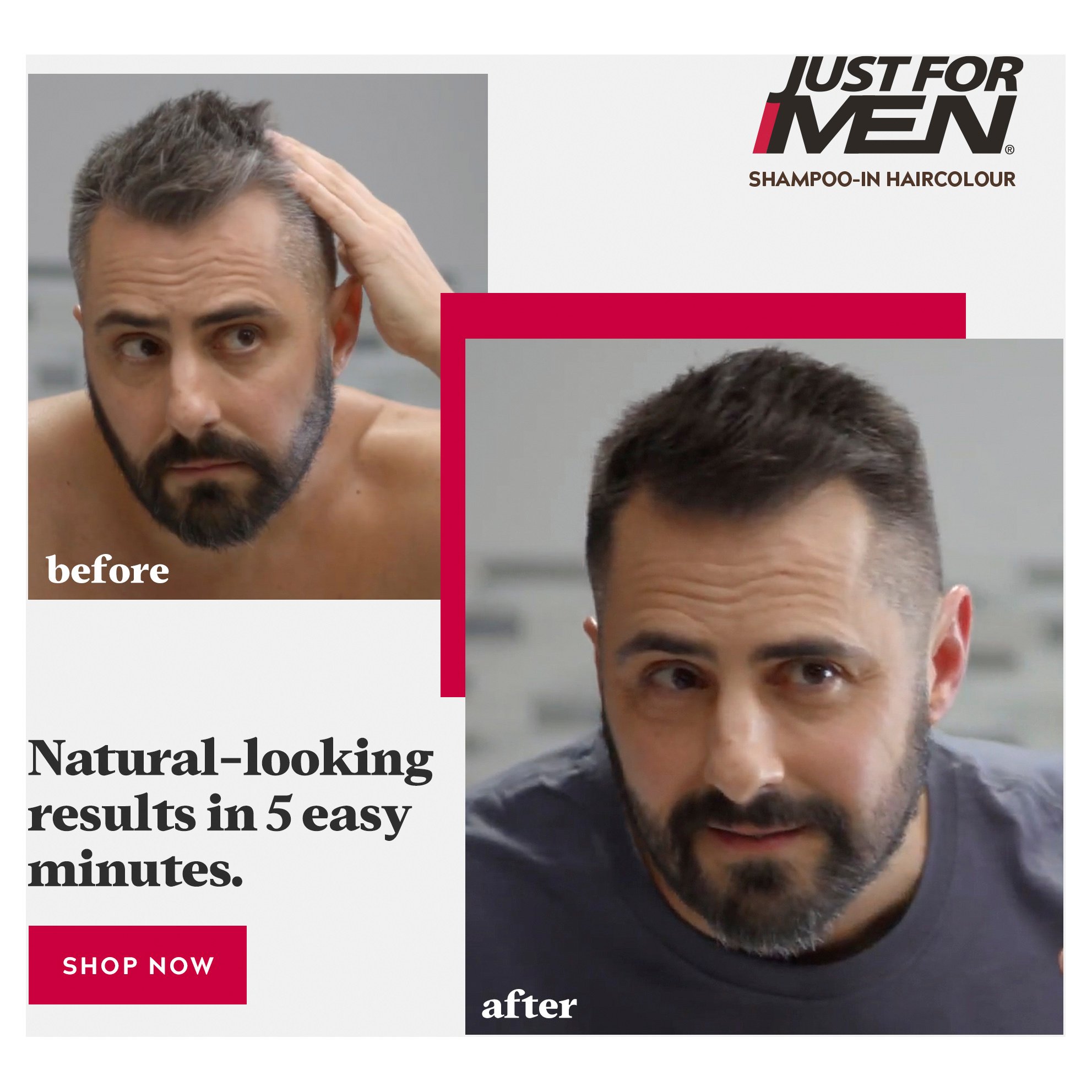 Just For Men Shampoo-In Haircolour Dark Brown-Black 1 pack - Image 7